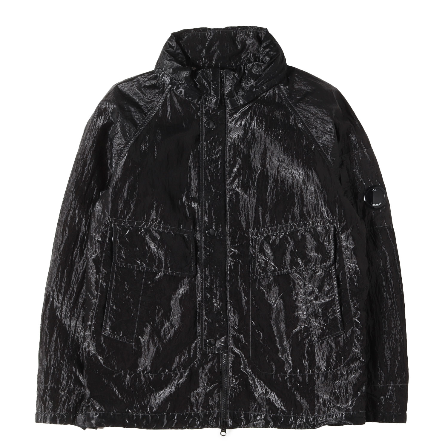 C.P. COMPANY シーピーカンパニー ジャケット ブラック 黒 サイズ:46 | 22AW ガーメントダイ加工 レンズ ジャケット (Kan-D Hooded Lens Jacket) | アウター ブルゾン 上着【メンズ】【中古】【美品】【K4746】