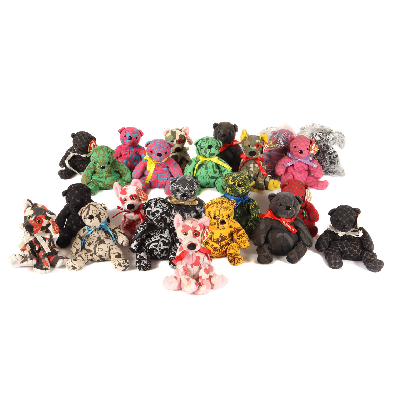 STUSSY ステューシー | 00s 非売品 ノベルティ テディベア 19体 \u0026 ドッグ 4体 セット | 00年代 アーカイブ | ストリート ブランド インテリア 雑貨 小物【メンズ】【中古】【K4807】