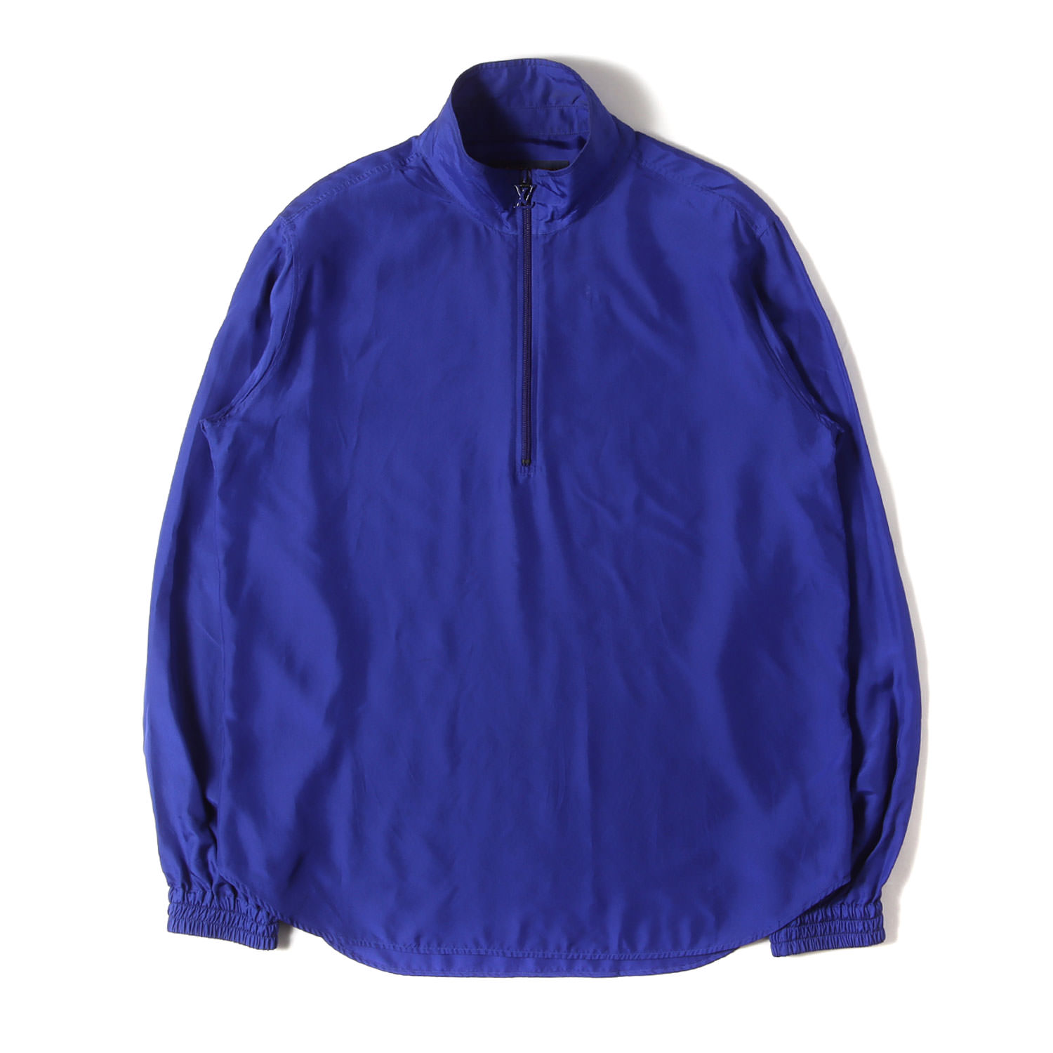 LOUIS VUITTON ルイヴィトン シャツ ブルー サイズ:XL | ヴァージル・アブロー Amen Break | 22SS ハーフジップ プルオーバー シルク シャツ (RM221 H62 HMS77W) | イタリア製 | トップス カジュアルシャツ 長袖【メンズ】【中古】【K4803】