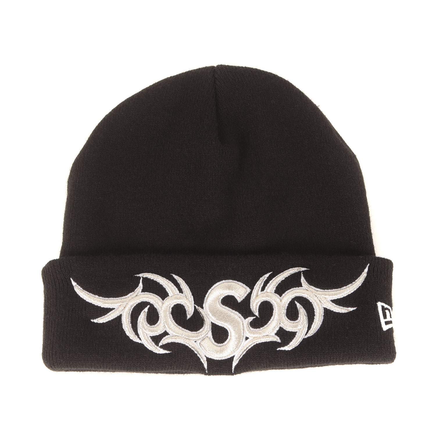 Supreme シュプリーム ビーニー ブラック 黒 | 25AW ×NEW ERA トライバル Sロゴ ニット ビーニー (Tribal S Logo Beanie) | ブランド 帽子 | コラボ 別注【メンズ】【中古】【美品】【K4746】
