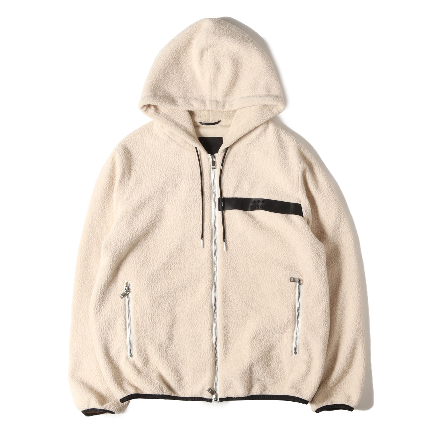 TATRAS タトラス ジャケット アイボリー サイズ:3 | フーデッド フリース ダブルジップ ジャケット MTAT23S4885-L | 上着 アウター ブルゾン【メンズ】【中古】【K4746】