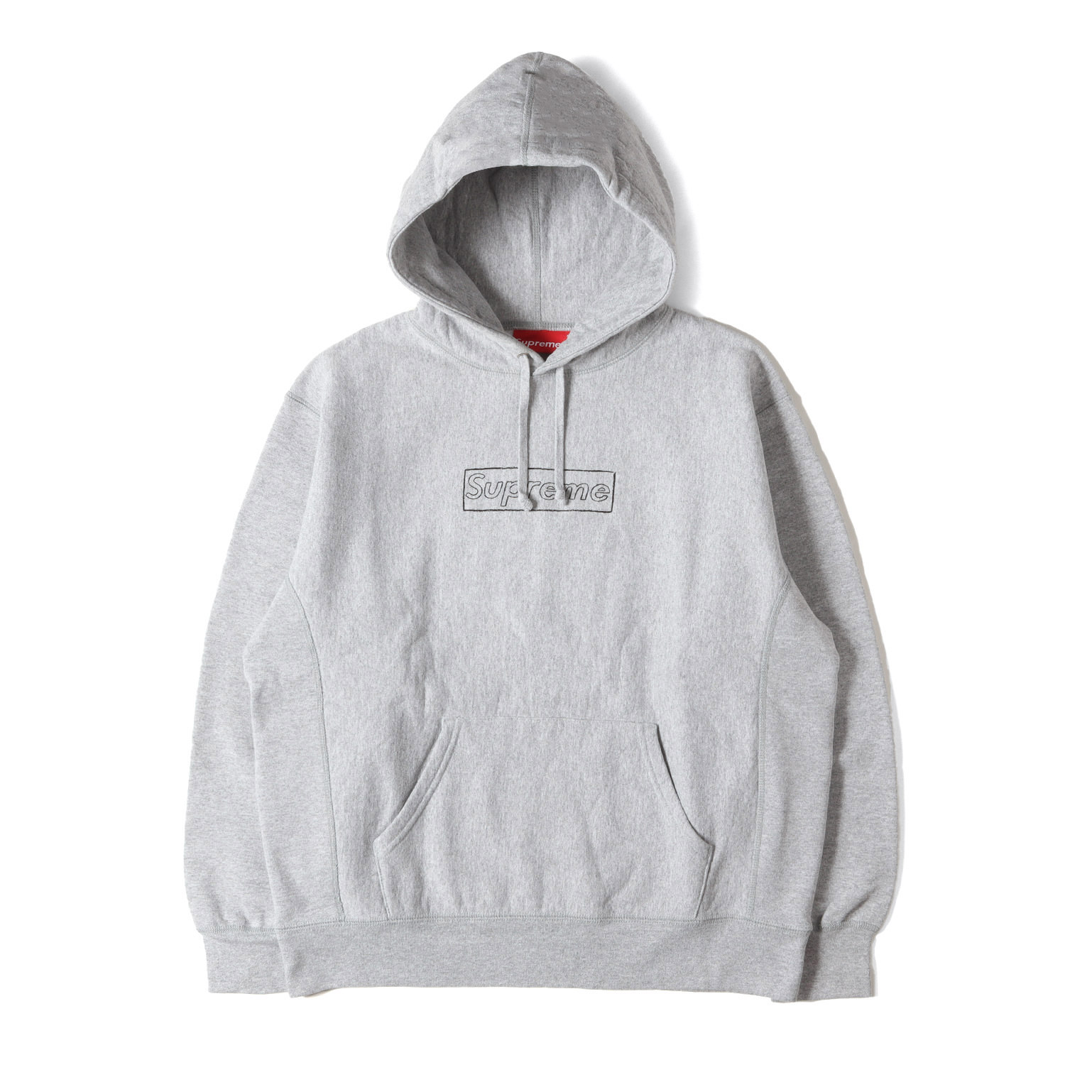 Supreme シュプリーム パーカー ヘザーグレー サイズ:S | 21SS KAWS チョーク ボックスロゴ スウェットパーカー (Chalk Logo Hooded Sweatshirt) | トップス フーディー BOX LOGO | コラボ【メンズ】【中古】【美品】【K4783】