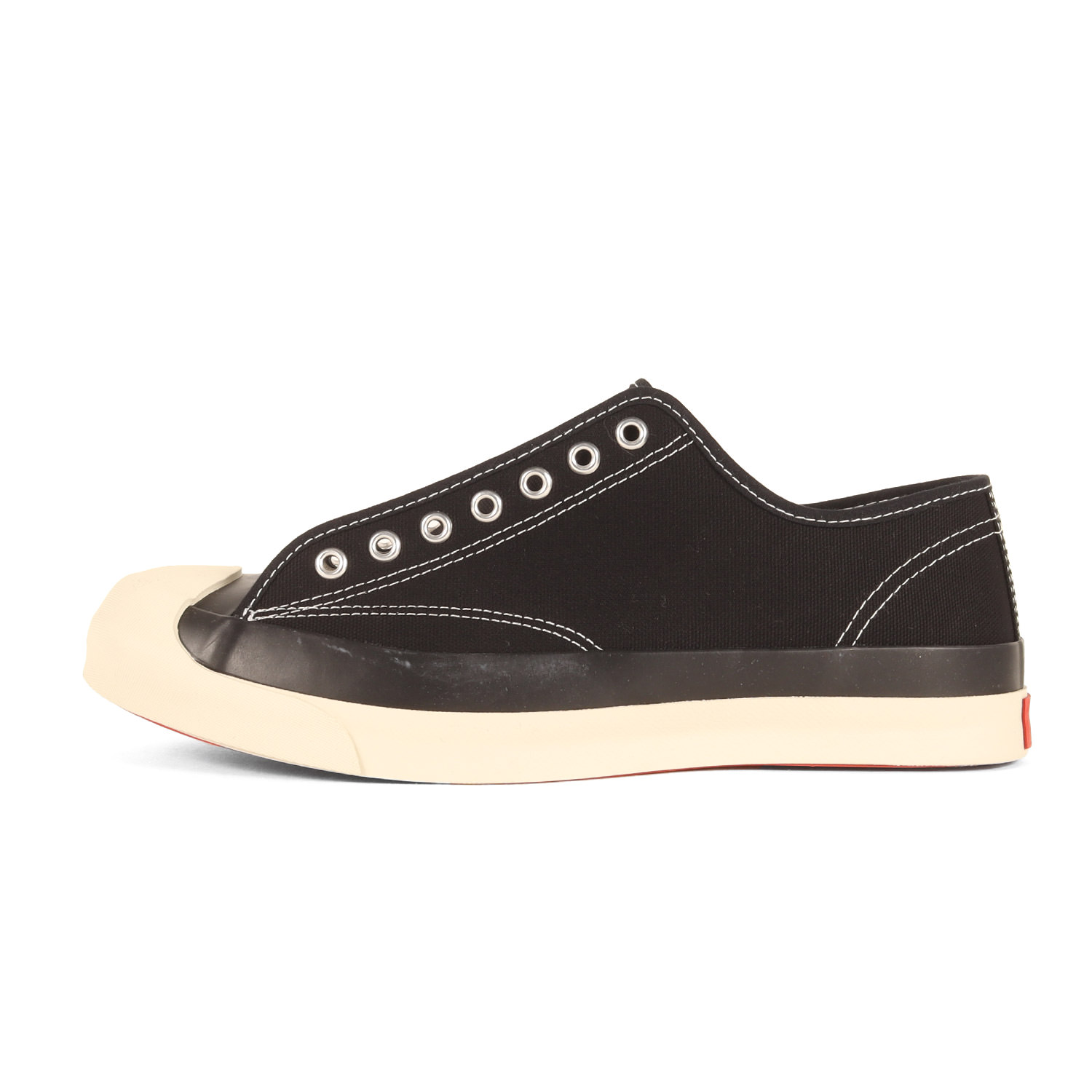 toast FOOT \u0026 EYE GEAR 祝杯 フット \u0026 目玉 歯車 大きさ:US7.5(25.5糎) | ジャックパーセル型 帆布 スニーカー (jam) | 黒いこと 黒 | 置き目はね除ける シューズ 靴【メンズ】【K4838】