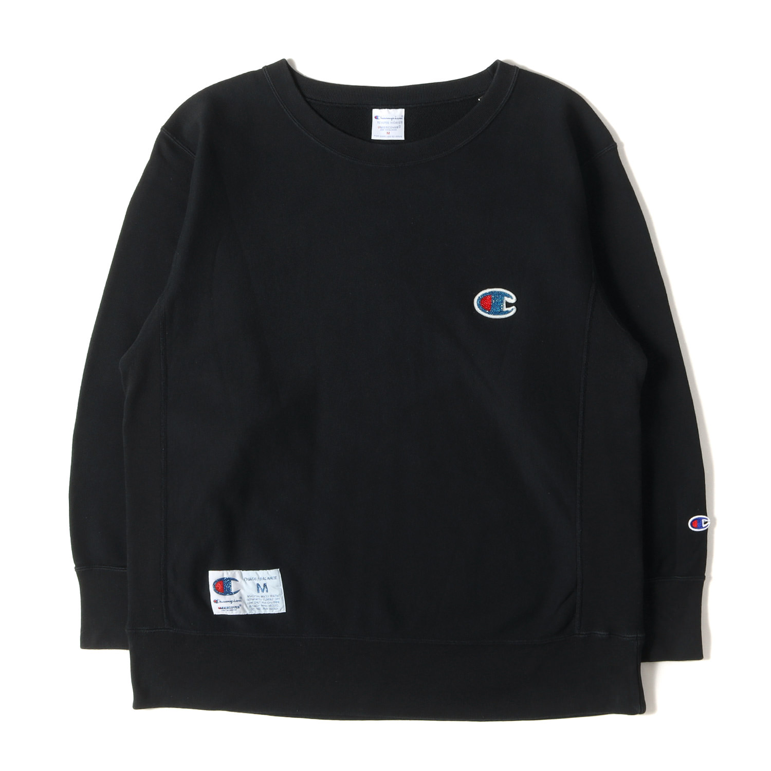 UNDERCOVER アンダーカバー スウェット ブラック 黒 サイズ:M | 25AW Champion リバースウィーブ スウェットシャツ (REVERSEWEAVE CREW NECK SWEATSHIRT) | トップス トレーナー | コラボ【メンズ】【中古】【K4736】