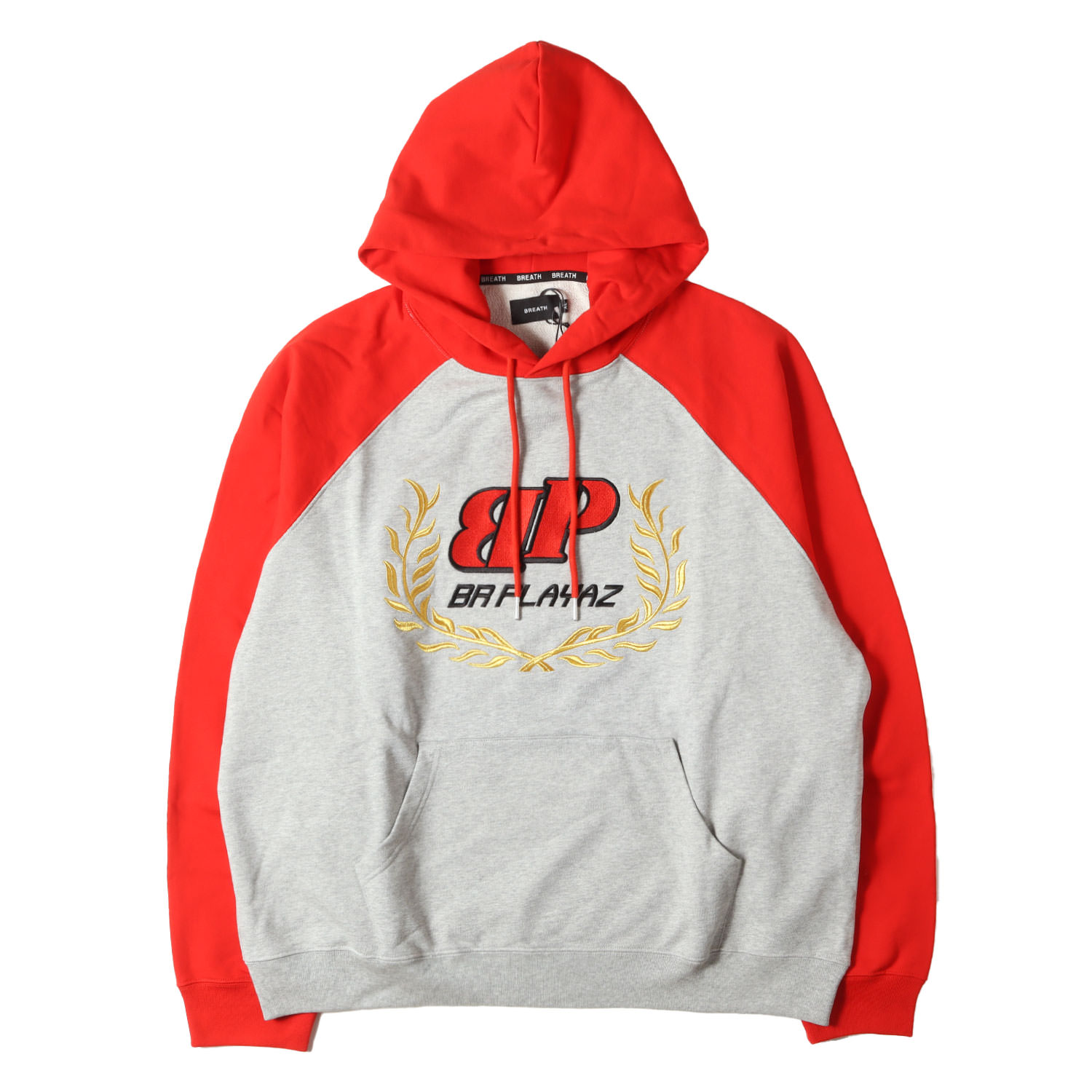 BREATH ブレス パーカー 薄墨色 赤いこと 大いさ:XL | 23AW ロゴタイプ刺しゅう 2音の高低 スウェットパーカー(TWO TONE EMBROIDERY HOODIE) | トップス フーディー 【メンズ】【K4815】 トップス-メンズファッション