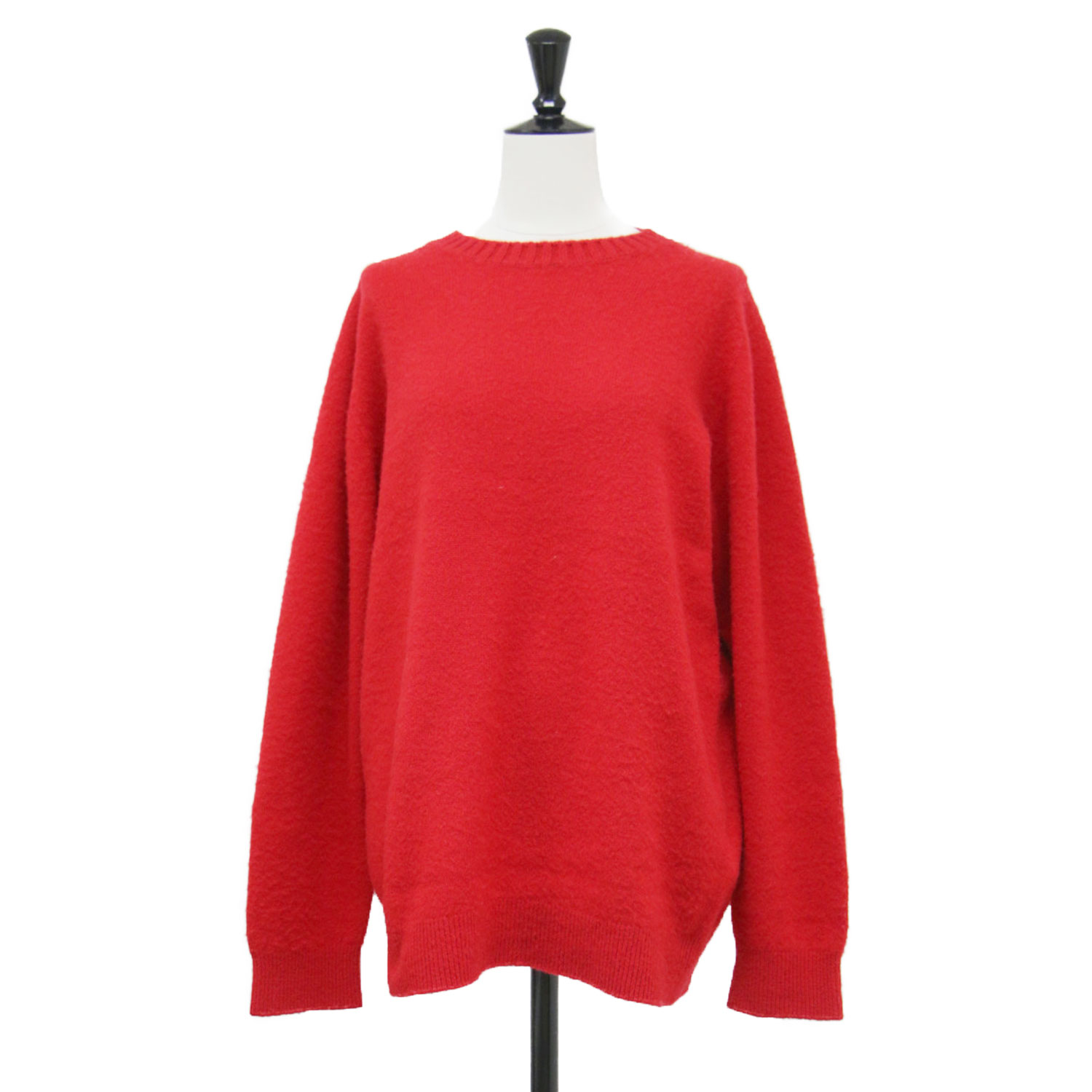 BEAUTY\u0026YOUTH ビューティアンドユース 編み物 赤いこと 大きさ:M(Mens) | クルーネックカシミヤニット | ティーシャツ 長袖 ラグラン 御機嫌ゲージ ホールガーメント編み | 日本製 | トップス スウェーター【レディース】【中古】【K4845】