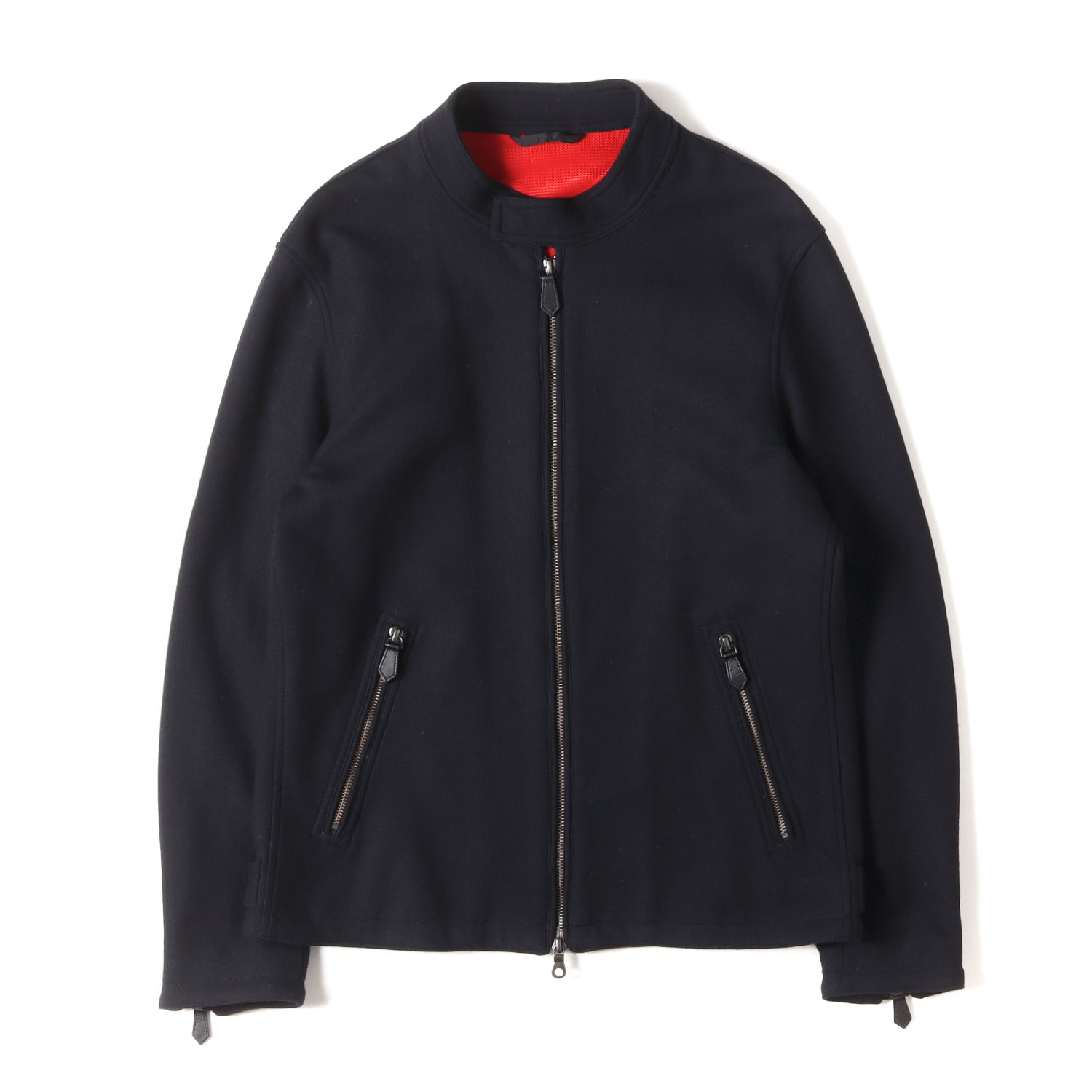 MOVB モーヴ ジャケット ダークネイビー 紺 サイズ:46 | 22AW Optima 16.5 Merino Jersey スタンド ライダース ジャケット | アウター ブルゾン 上着【メンズ】【中古】【K4806】|ブランド古着のBEEGLE by Boo-Bee