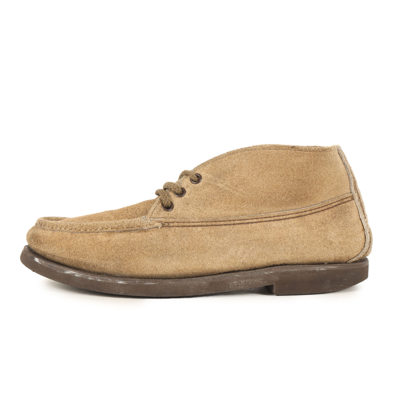 Russell Moccasin ラッセルモカシン 大きさ:8 1/2E(26.5糎) | スエードクロス モックトゥ 3大広間 シューズ | ベージュ | ブランド名 靴 ブーツ【メンズ】【中古】【K4806】