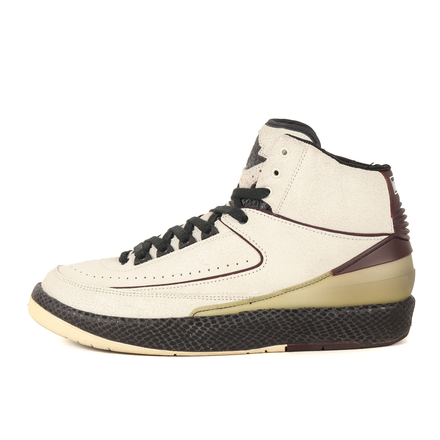 NIKE ナイキ セイル×ブラック×バーガンディー サイズ:US9.5(27.5cm) | ×A MA MANIERE AIR JORDAN 2 RETRO SP (DO7216-100) | ア マ マニエール コラボ バッシュ【メンズ】【中古】【K4777】