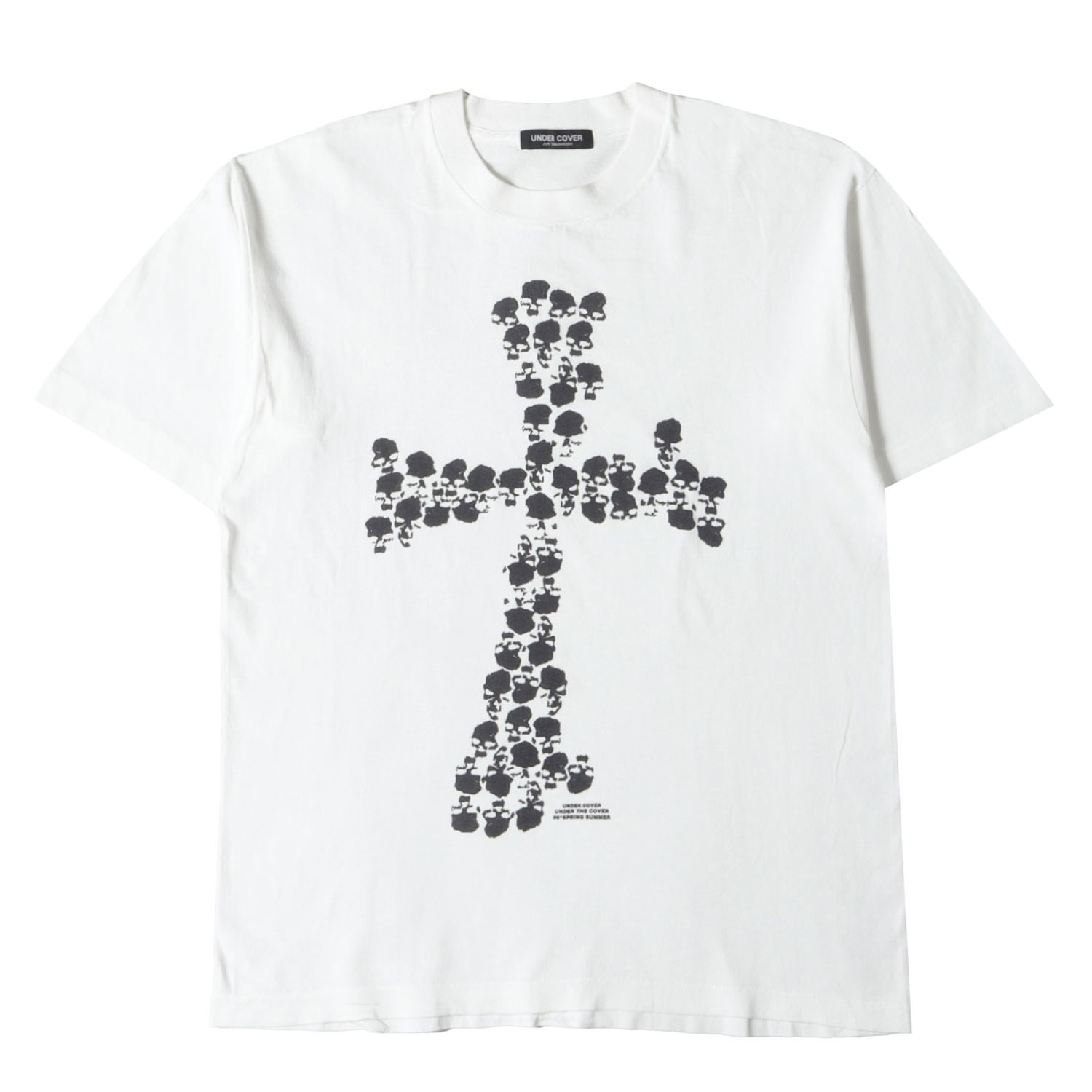 UNDERCOVER アンダーカバー Tシャツ ホワイト 白 サイズ:記載なし(L位) | 96SS ドクロ期 クロススカル Tシャツ | 90年代 アーカイブ | トップス カットソー 半袖【メンズ】【中古】【K4790】