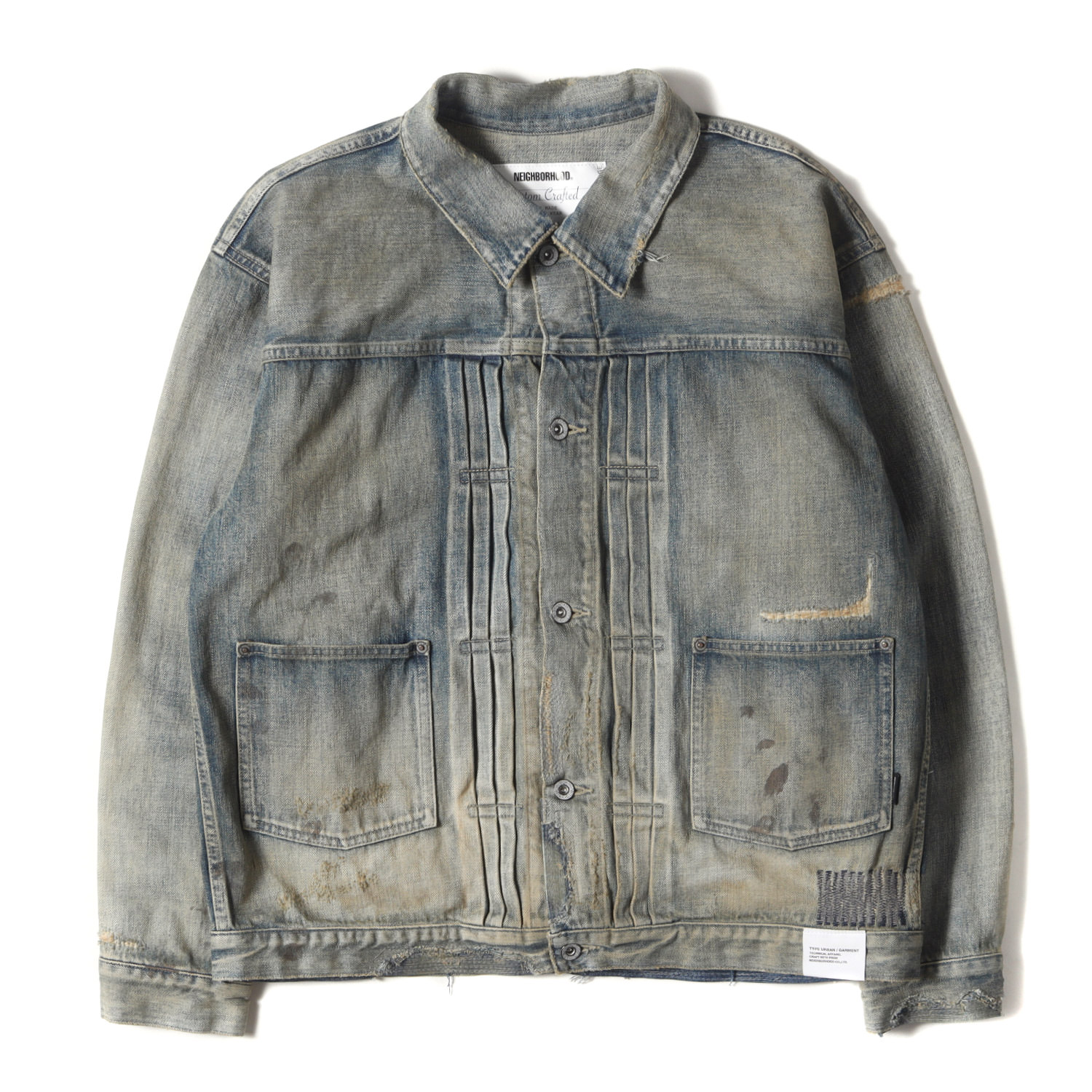 NEIGHBORHOOD ネイバーフッド ジャケット インディゴ サイズ:XL | 25SSヴィンテージリペア加工 1stタイプ サベージ デニムジャケット SAVAGE DENIM TYPE-1 JACKET MOD | 上着 アウター ブルゾン【メンズ】【K4874】｜ブランド古着のBEEGLE by Boo-Bee