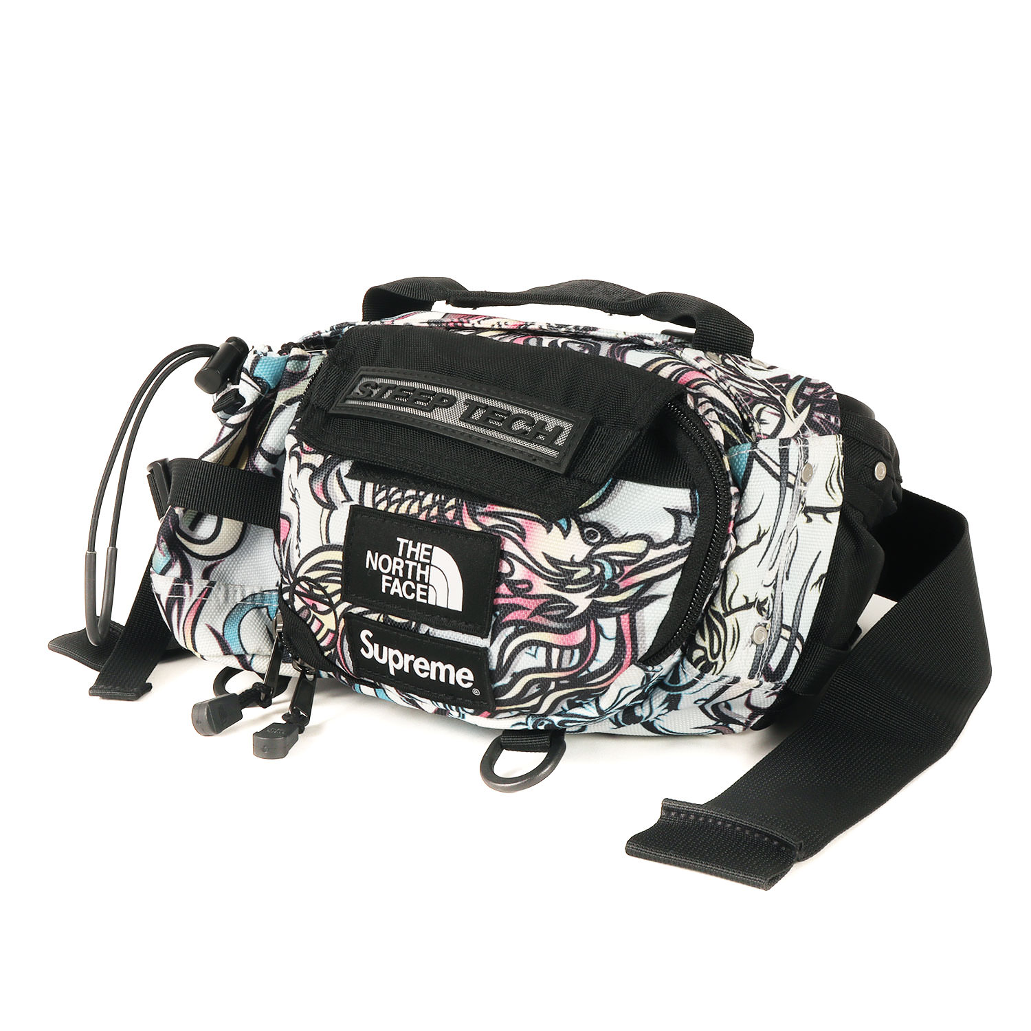 Supreme シュプリーム バッグ | 22AW THE NORTH FACE スティープテック ドラゴン柄 ウエストバッグ (Steep Tech Waist Bag) | マルチカラードラゴン | ブランド コラボ カバン【メンズ】【中古】【美品】【K4808】