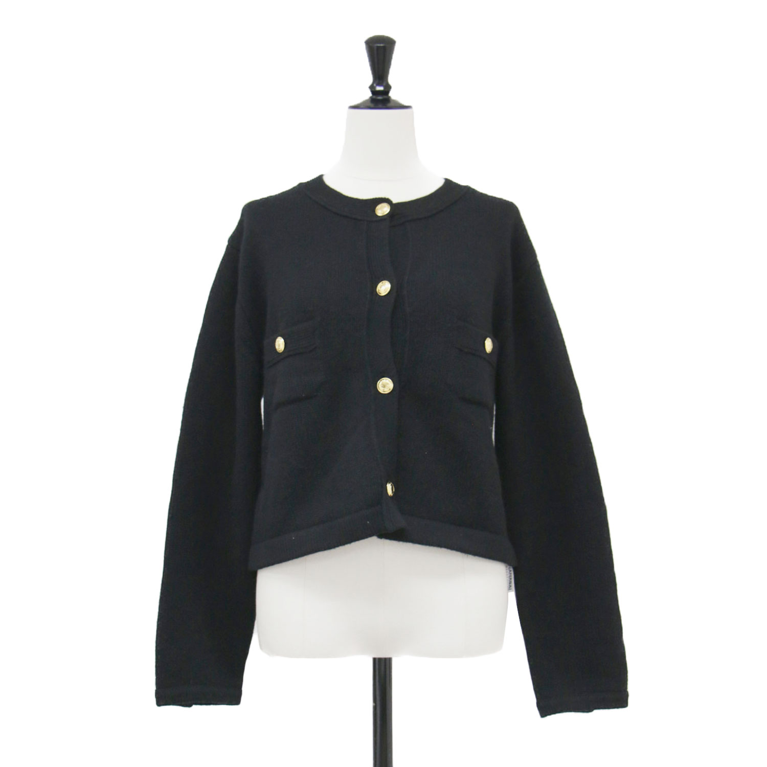 Deuxieme Classe ドゥーズィエム クラス ジャケット ブラック 黒 サイズ:FREE | 22秋冬 カシミヤ ニット ジャケット | cashmere | カーディガン ショート丈 クルーネック | アウター ブルゾン 上着【レディース】【中古】【K4874】|ブランド古着のBEEGLE by Boo-Bee