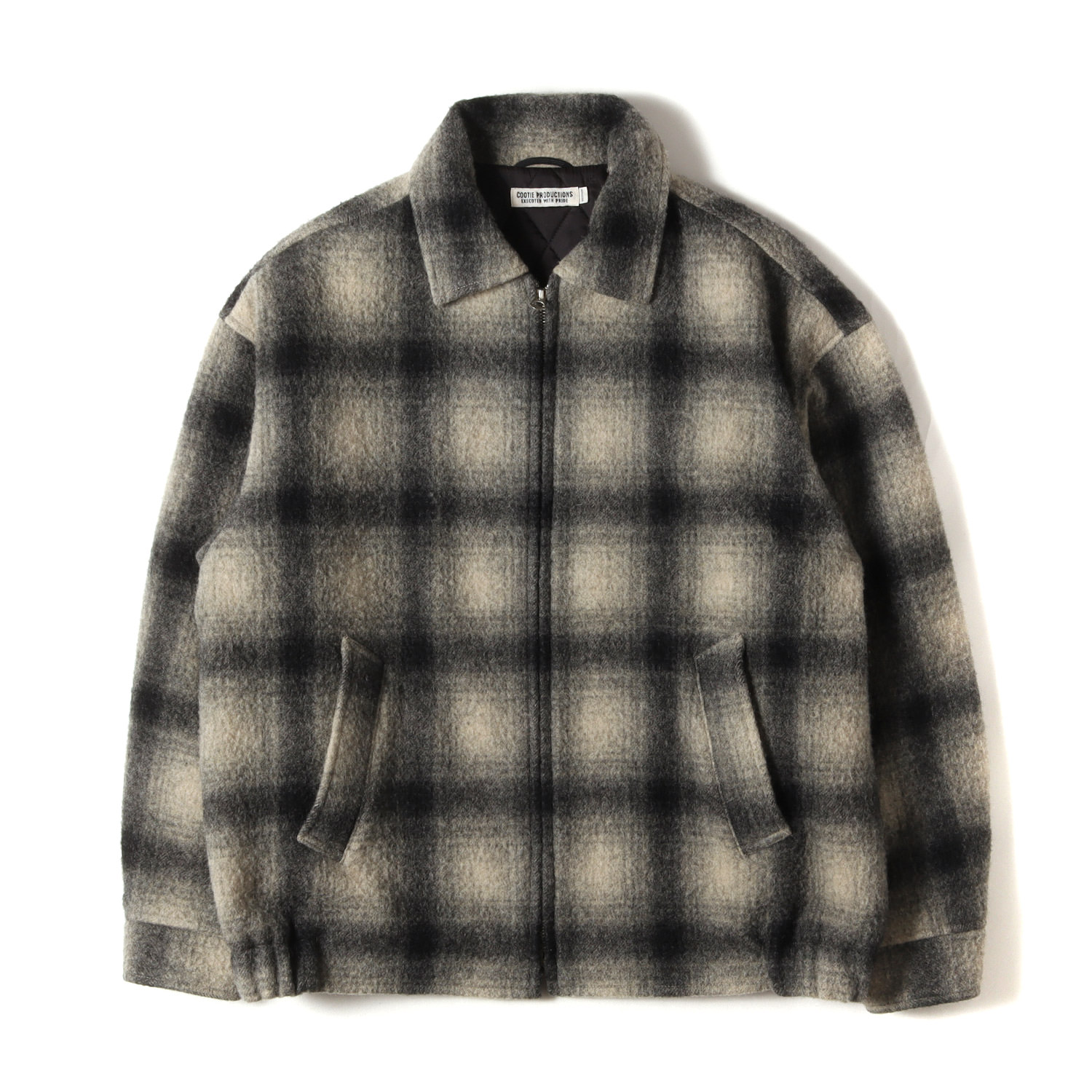 COOTIE クーティー ジャケット ブラック アイボリー サイズ:M | 20AW オンブレチェック ウール スポーツジャケット (Napping Ombre Check Sports Jacket) | アウター ブルゾン 上着【メンズ】【中古】【K4775】