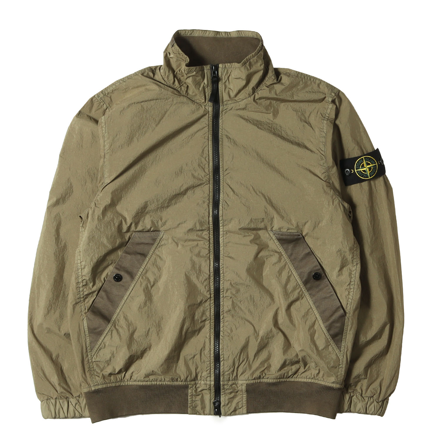 STONE ISLAND ストーンアイランド ジャケット カーキ サイズ:M | 26SS ガーメントダイ ナイロン ダブルジップ ジャケット (CRINKLE REPS NY) | アウター ブルゾン 上着【メンズ】【中古】【美品】【K4787】