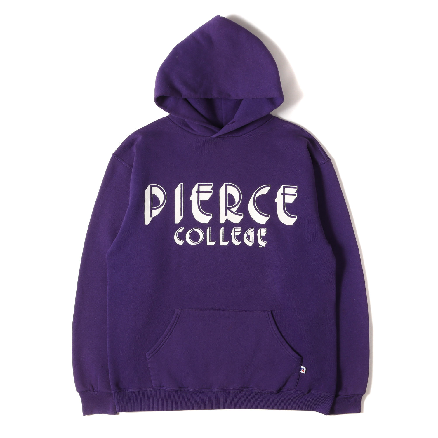 Russell ラッセル パーカー パープル サイズ:M/L相当 | 90s カレッジロゴ スウェットパーカー | Pierce College ピアス大学 | 90年代 ヴィンテージ 古着【メンズ】【中古】【K4746】