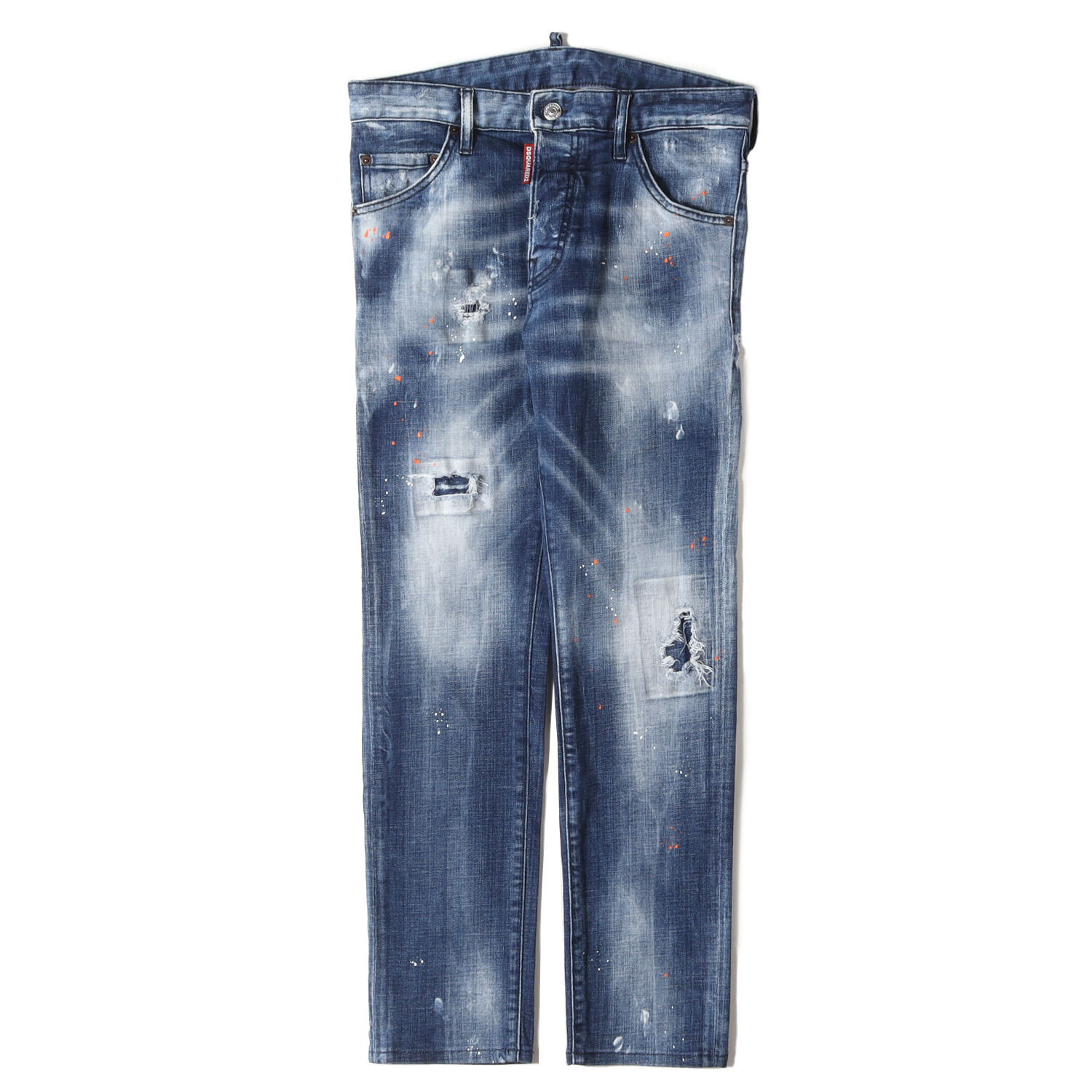 DSQUARED2 ディースクエアード パンツ インディゴ サイズ:42 | 20AW クールガイ クラッシュリペア加工 ストレッチ デニムパンツ (Cool Guy Jean) | ボトムス ジーンズ ジーパン | イタリア製【メンズ】【中古】【K4746】｜ブランド古着のBEEGLE by Boo-Bee
