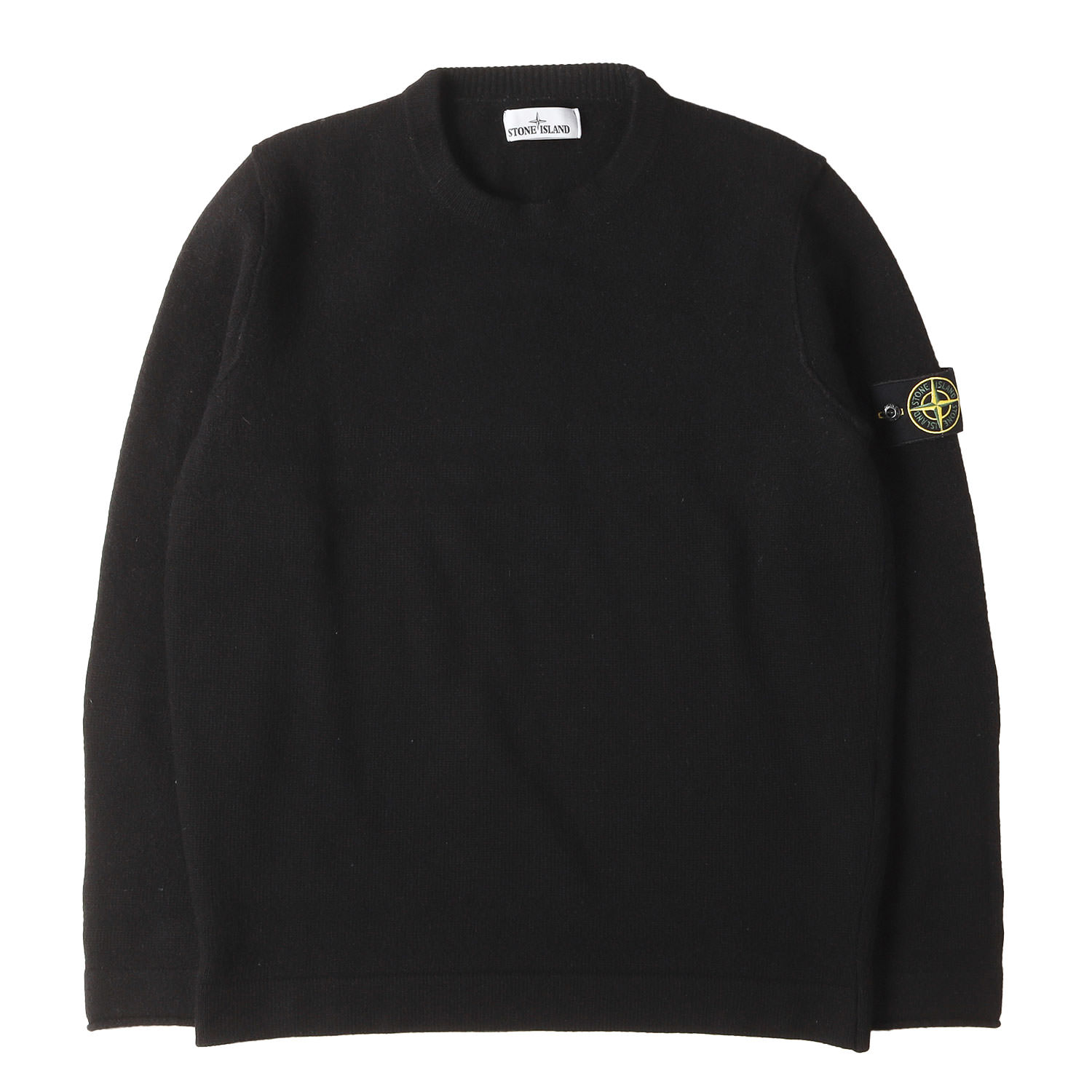 STONE ISLAND ストーンアイランド ニット ブラック 黒 サイズ:L | ウール/アルパカ クルーネック ニットセーター | トップス プルオーバー【メンズ】【中古】【K4784】