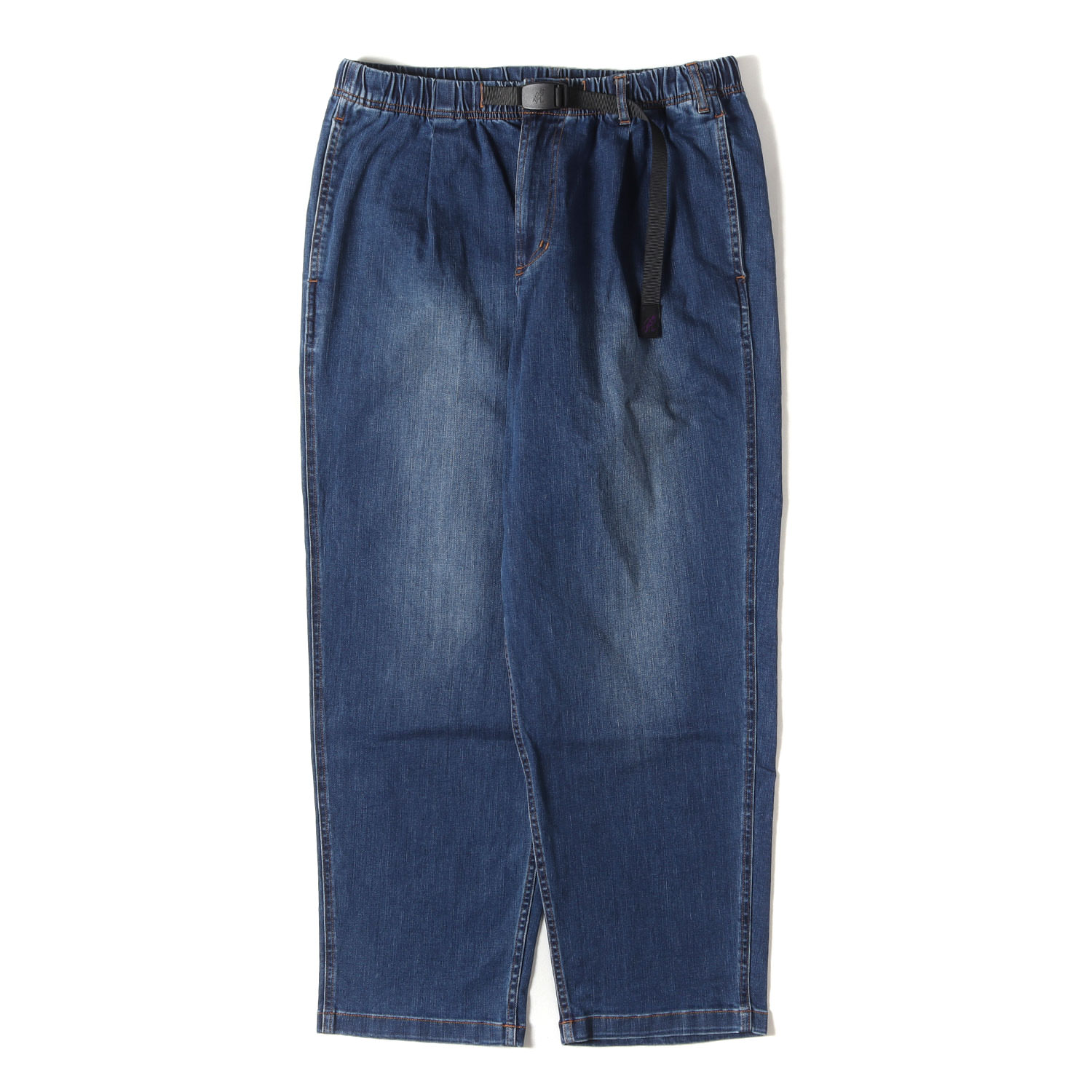 GRAMICCI グラミチ パンツ インディゴ サイズ:L | BEAVER別注 | ワンタック ストレッチデニム イージーパンツ (TUCK TAPERD DENIM PANT) | ボトムス ズボン【メンズ】【中古】【K4857】｜ブランド古着のBEEGLE by Boo-Bee 8,022円