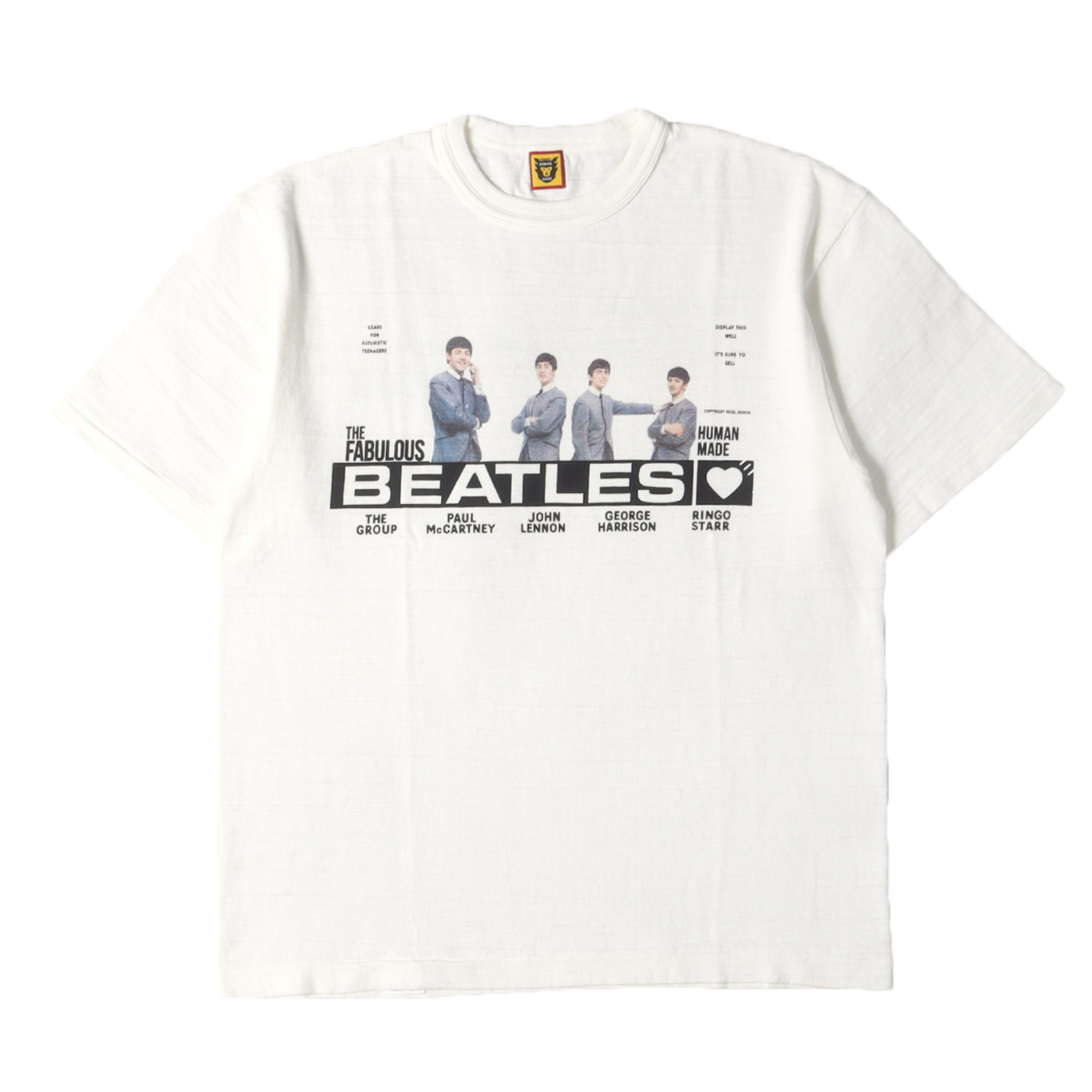 HUMAN MADE ヒューマンメイド Tシャツ ホワイト 白 サイズ:L | 23SS THE BEATLES フォトプリント Tシャツ | トップス カットソー 半袖 | コラボ【メンズ】【K4775】