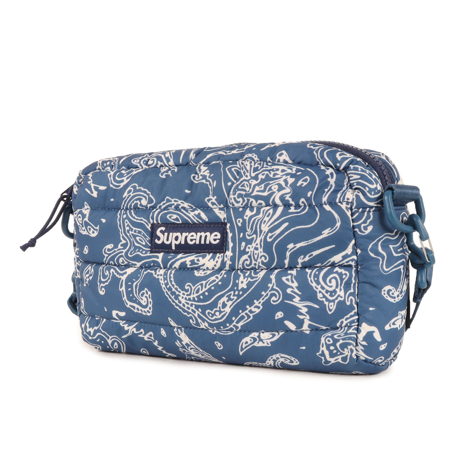 Supreme シュプリーム バッグ ネイビー 紺 | 22AW ペイズリー柄 パファー サイド バッグ / ショルダーバッグ (Puffer Side Bag) | ブランド カバン【メンズ】【中古】【K4752】｜ブランド古着のBEEGLE by Boo-Bee