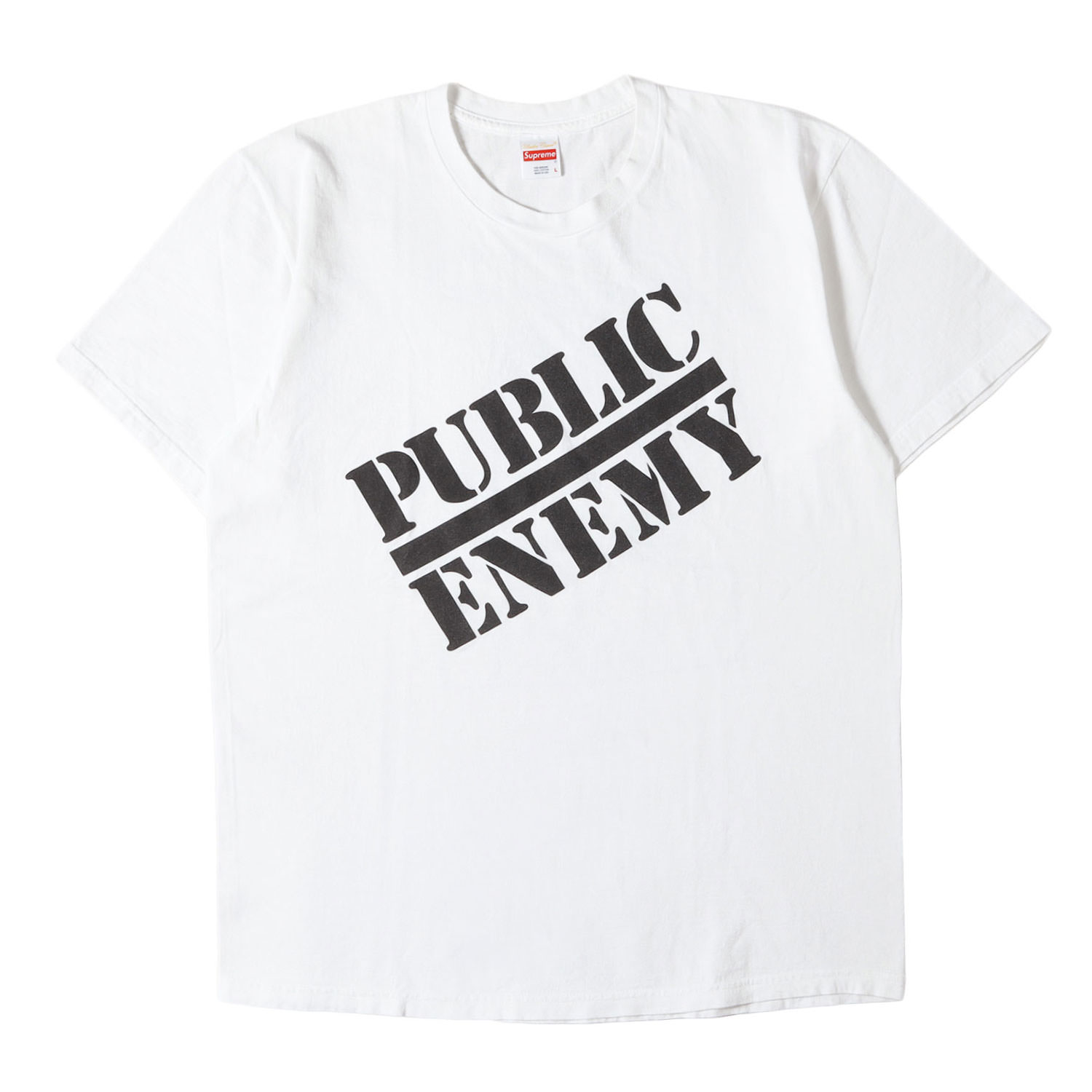 Supreme シュプリーム Tシャツ ホワイト 白 サイズ:L | UNDERCOVER ×PUBLIC ENEMY ロゴプリント Tシャツ(Tee) | トップス カットソー 半袖 | コラボ【メンズ】【中古】【K4777】