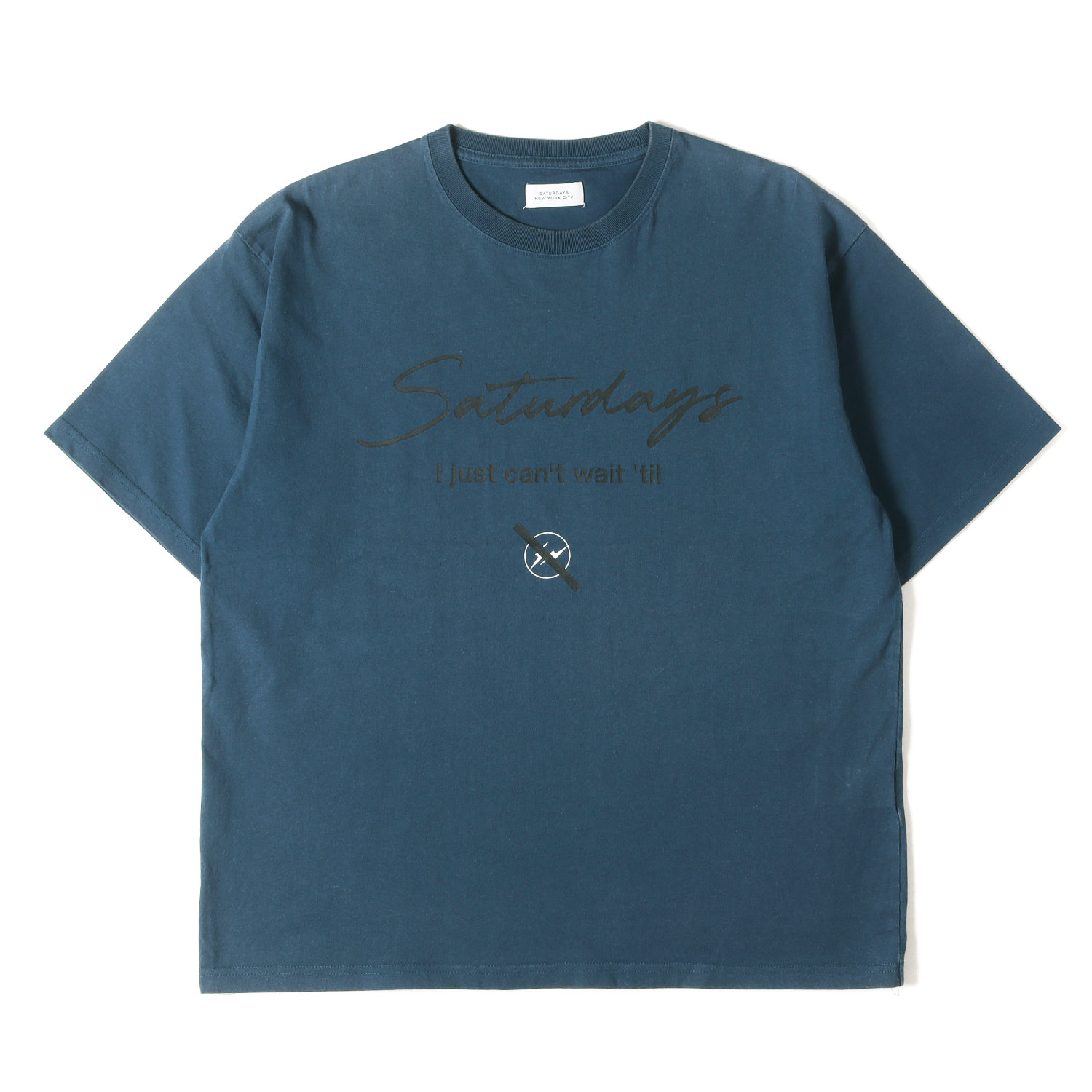 SATURDAYS SURF NYC サタデーズサーフニューヨーク Tシャツ ブルー サイズ:L | 25AW fragment design グラフィック ロゴ Tシャツ (x FRAGMENT SS T-Shirt) | トップス カットソー 半袖【メンズ】【中古】【K4785】