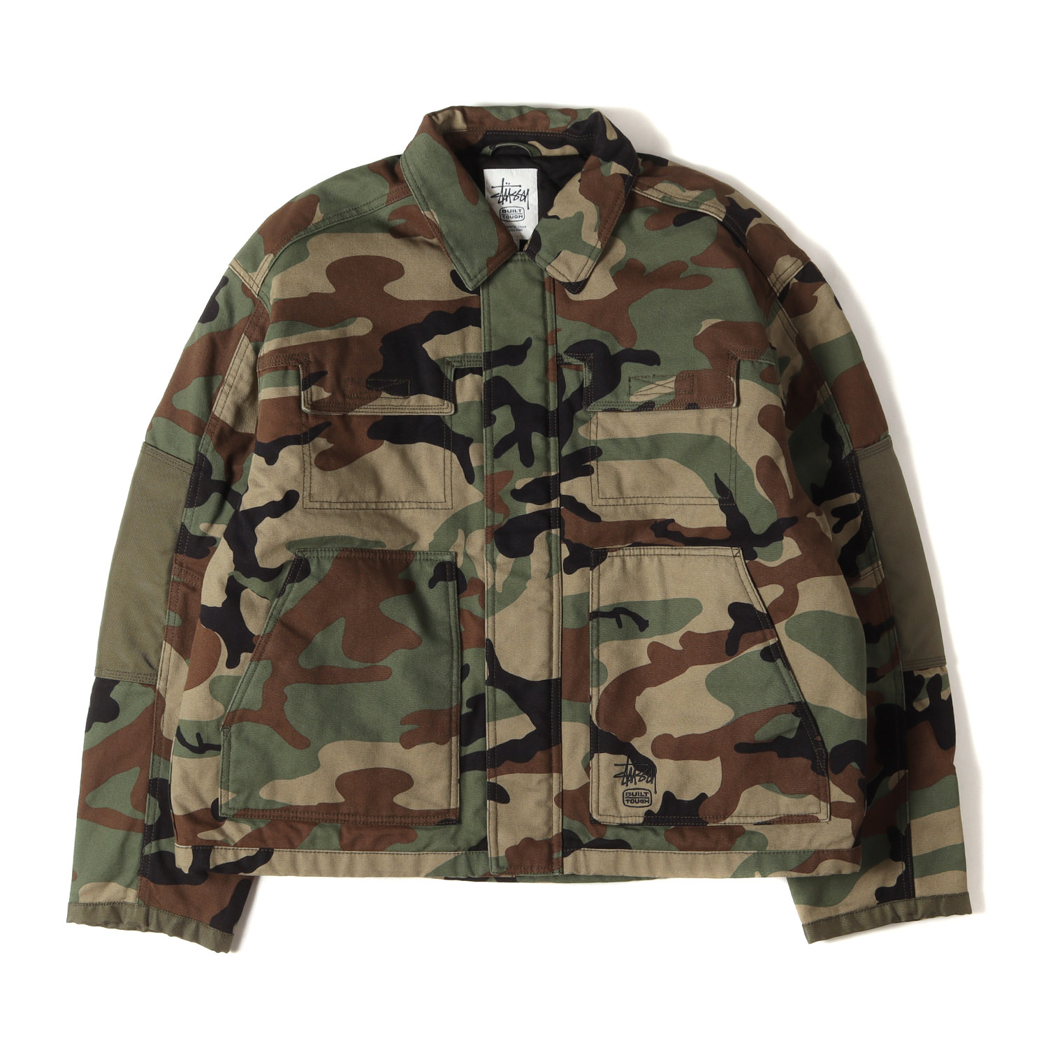 STUSSY ステューシー ジャケット ウッドランドカモ 迷彩 サイズ:L | 25AW ダック 裏地キルティング ワークジャケット WORKGEAR JACKET | 上着 アウター ブルゾン【メンズ】【K4786】