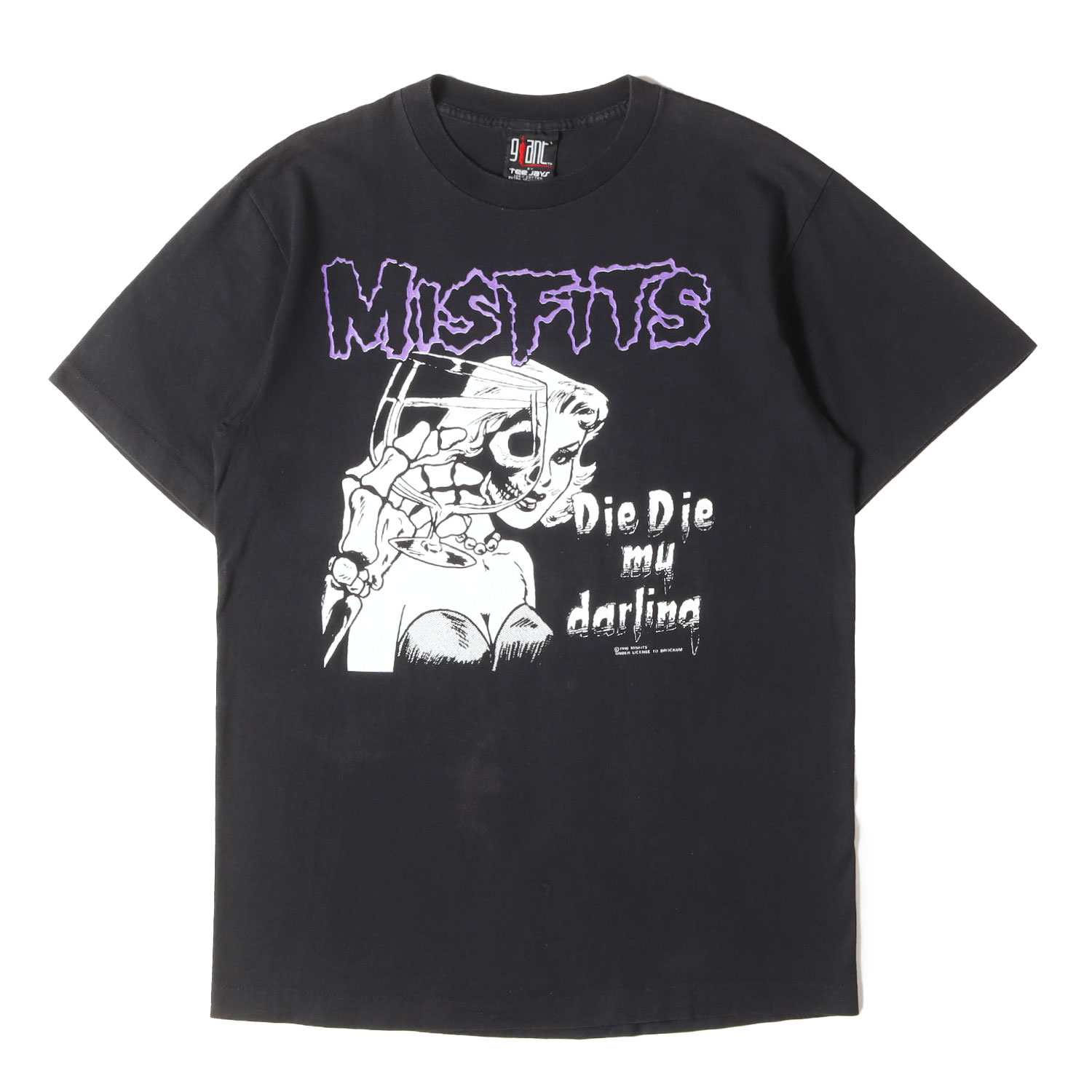 Vintage Music Item ヴィンテージミュージック | 希少モデル | 90s The Misfits Die Die My Darling ミスフィッツ Tシャツ | USA製 giant | ブラック 黒 サイズ:L | 90年代 古着 ロックT バンドT パンクT【メンズ】【中古】【K4777】