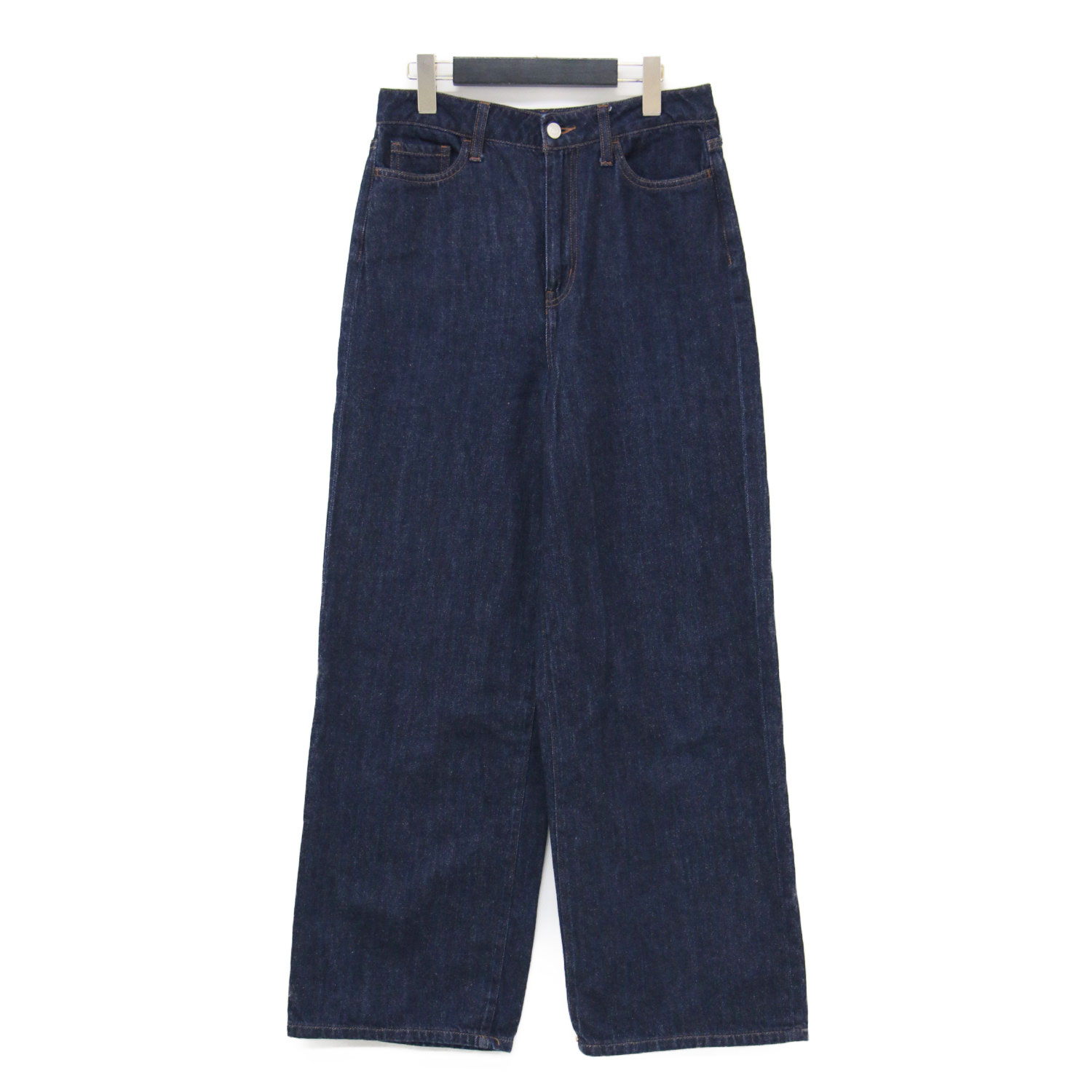 theory luxe セオリーリュクス パンツ ネイビー 紺 サイズ:38(M) | 23春夏 デニムパンツ | Washed10 Banny D | バギー ジッパーフライ コットン | ボトムス ジーンズ ジーパン【レディース】【中古】【K4772】