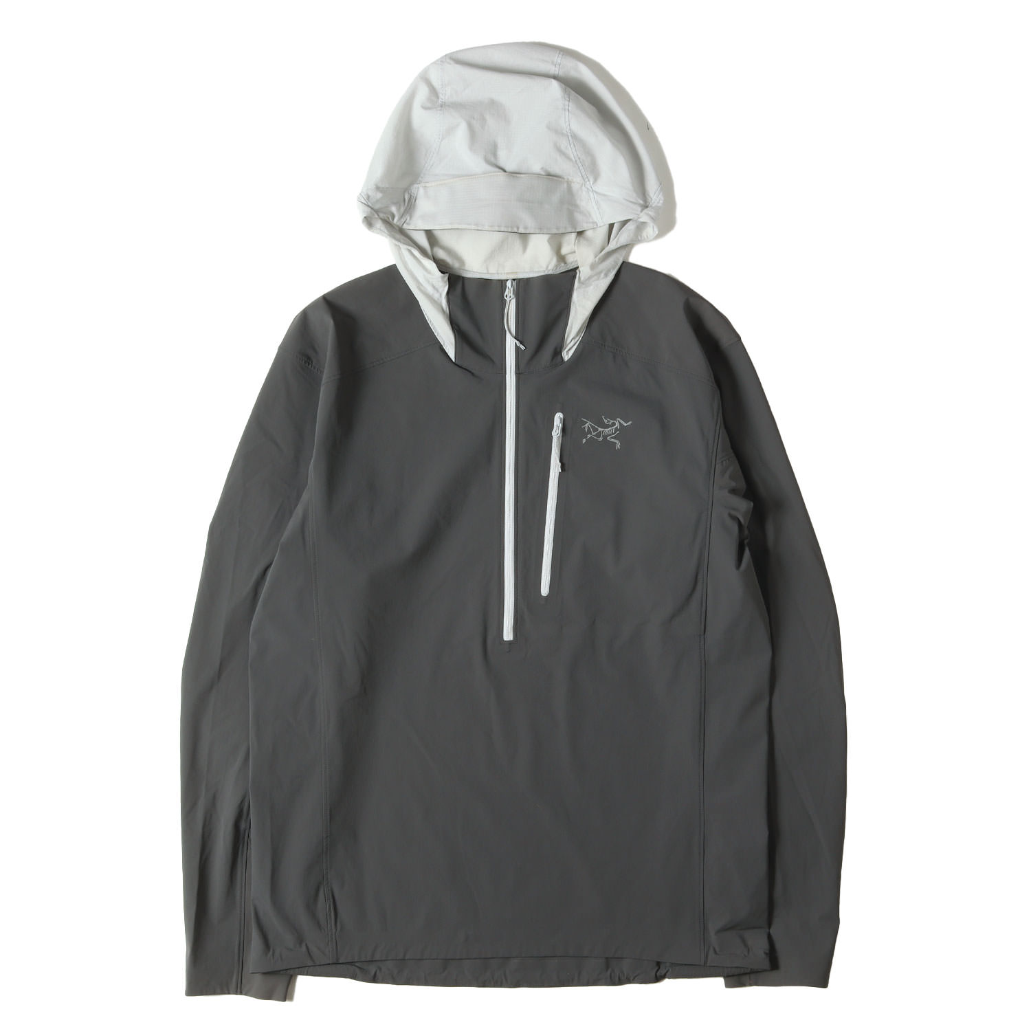 ARCTERYX アークテリクス パーカー 薄墨色 大きさ:M | サイホン ハーフジップ 伸ばすこと ホンブルグ帽外殻 ティーシャツ パーカー (Psiphon SL Pull Over) | アウター 上衣 厚地の外套【メンズ】【中古】【K4839】