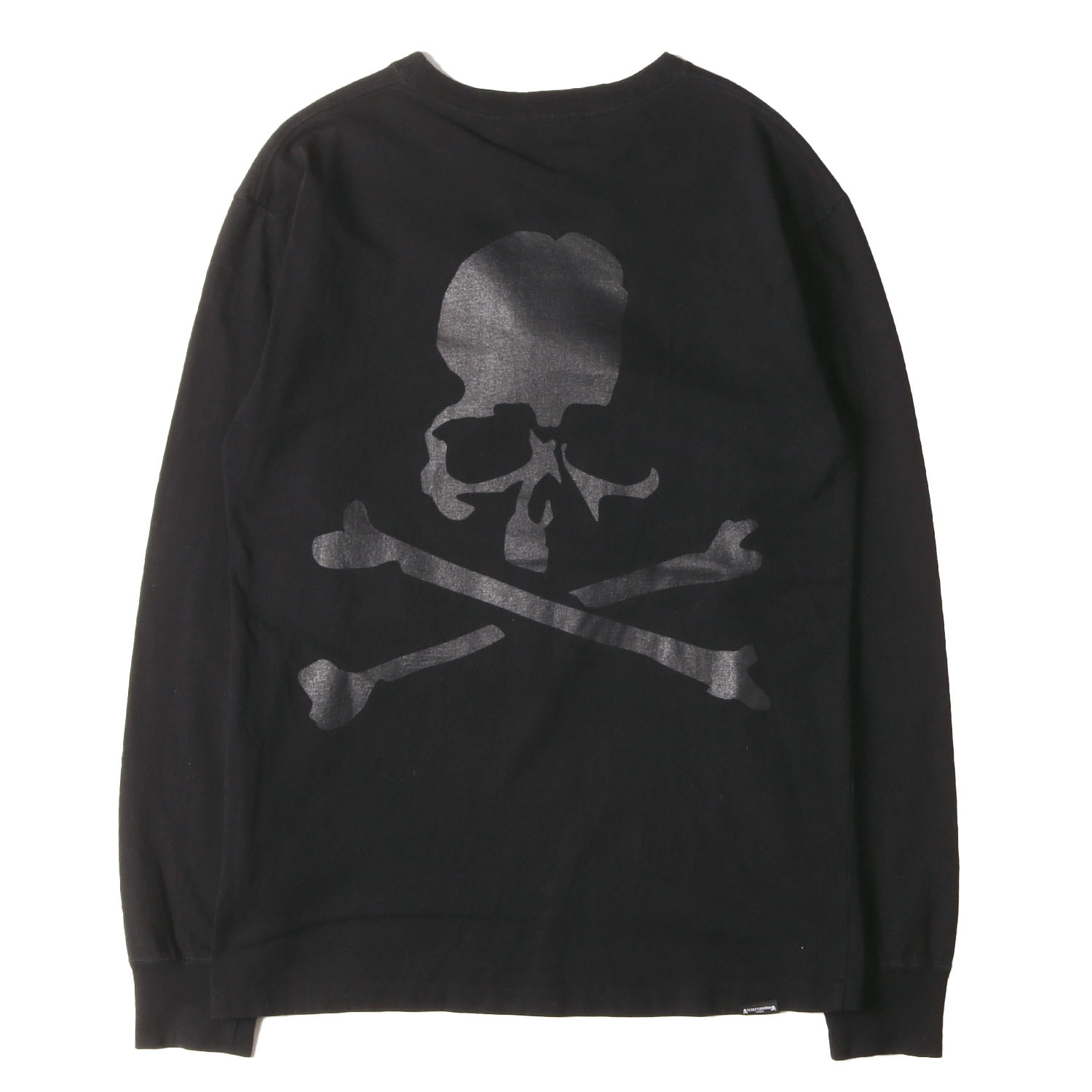 mastermind JAPAN マスターマインドジャパン プルオーバー 黒いこと 黒 大きさ:M | Schott バックスカルロゴ ロング捩り プルオーバー (ベーシック LOGO LS TEE) | トップス カットソー 長袖 | 共同研究【メンズ】【中古】【K4839】