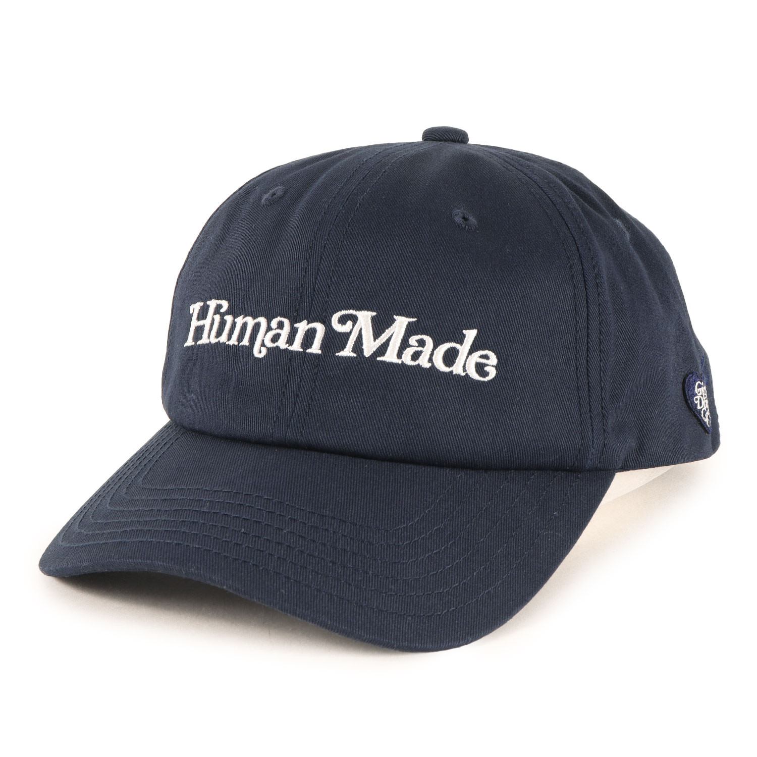 【美品】HUMAN MADE ヒューマンメイド キャップ ネイビー 紺 サイズ:FREE 23SS Girls Dont Cry ロゴ刺繍 6パネルキャップ ブランド 帽子【メンズ】【中古】【K4882】｜ブランド古着のBEEGLE by Boo-Bee