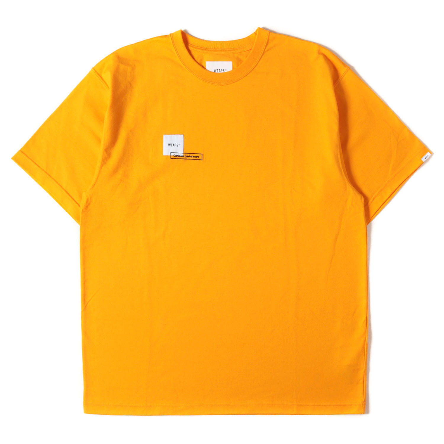 WTAPS ダブルタップス プルオーバー 黄色 大きさ:M | 23SS (W_Lab) 奥つ城所制限事項 ロゴタイプ継ぎ切れ 甚だしい プルオーバー | トップス カットソー 半袖【メンズ】【中古】【美品】【K4846】