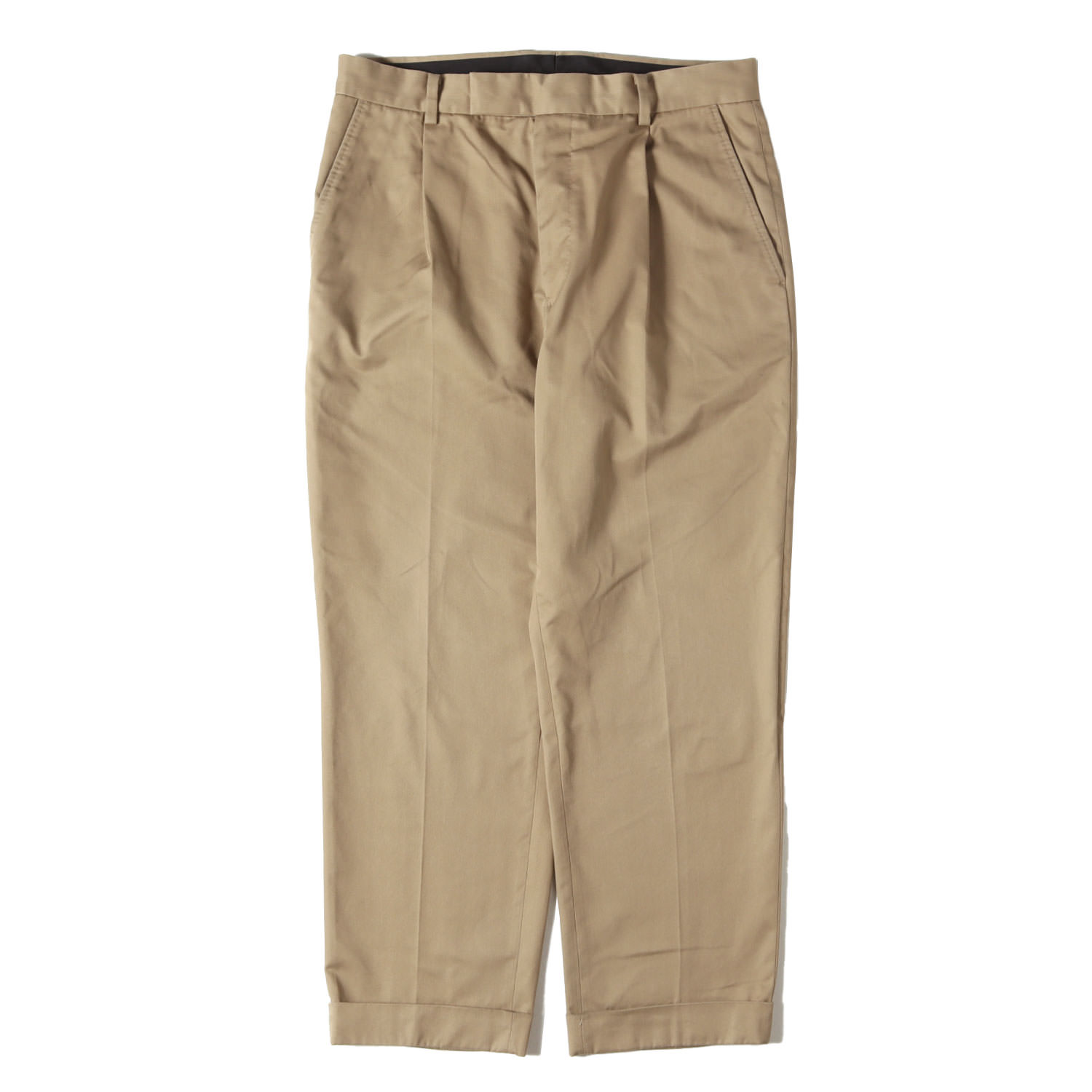 WACKO MARIA ワコマリア パンツ ベージュ サイズ:M | T/Cツイル プリーツ スラックスパンツ (PLEATED TROUSERS) | ボトムス ズボン【メンズ】【中古】【K4775】