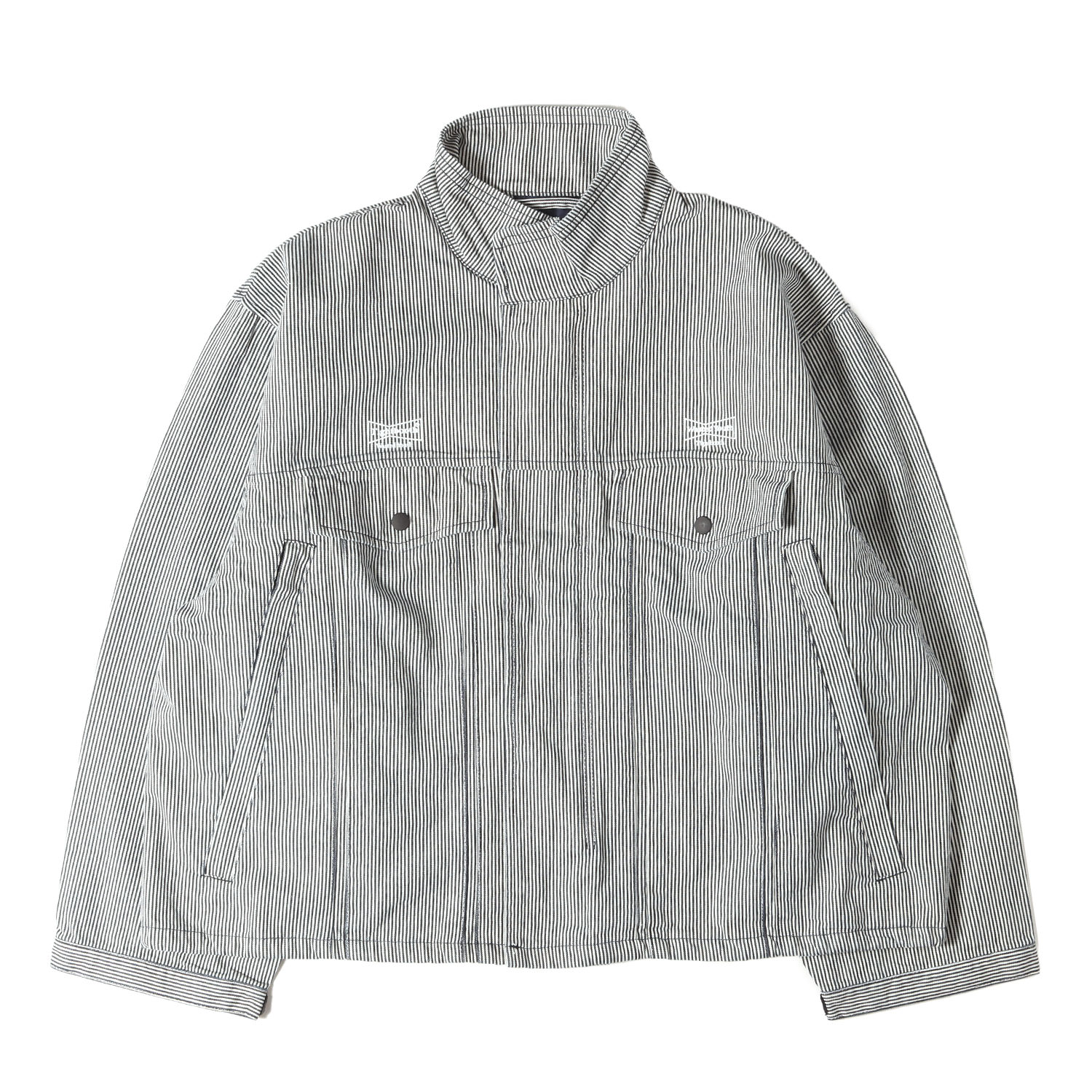 TIGHTBOOTH PRODUCTION タイトブースプロダクション 上衣 インディゴ 白いこと 大きさ:M | 20AW Wasted Youth ヒッコリーストライプ 厚地の外套大きさ 上衣(T-65 HICKORY JKT) | アウター 上衣 厚地の外套【メンズ】【中古】【K4806】