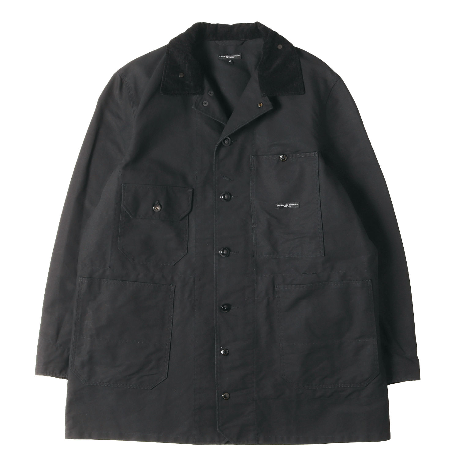 Engineered Garments エンジニアドガーメンツ ジャケット ブラック 黒 サイズ:M | バックサテン カバーオール | 上着 アウター ブルゾン【メンズ】【中古】【K4776】