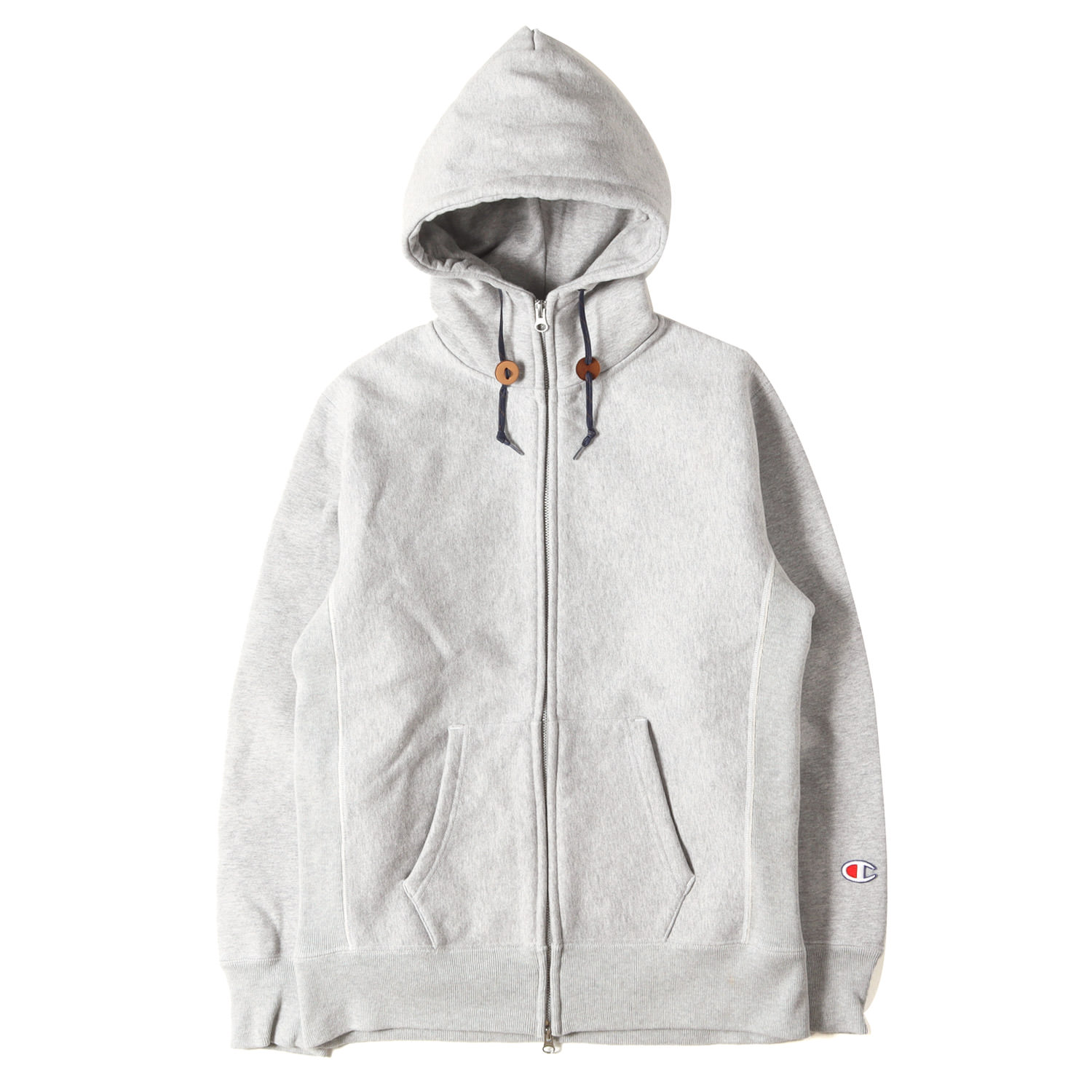 Champion チャンピオン パーカー ヘザーグレー サイズ:L | WINDSTOPPER リバースウィーブ ジップ スウェットパーカー | トップス フーディー【メンズ】【中古】【K4777】 8,366円