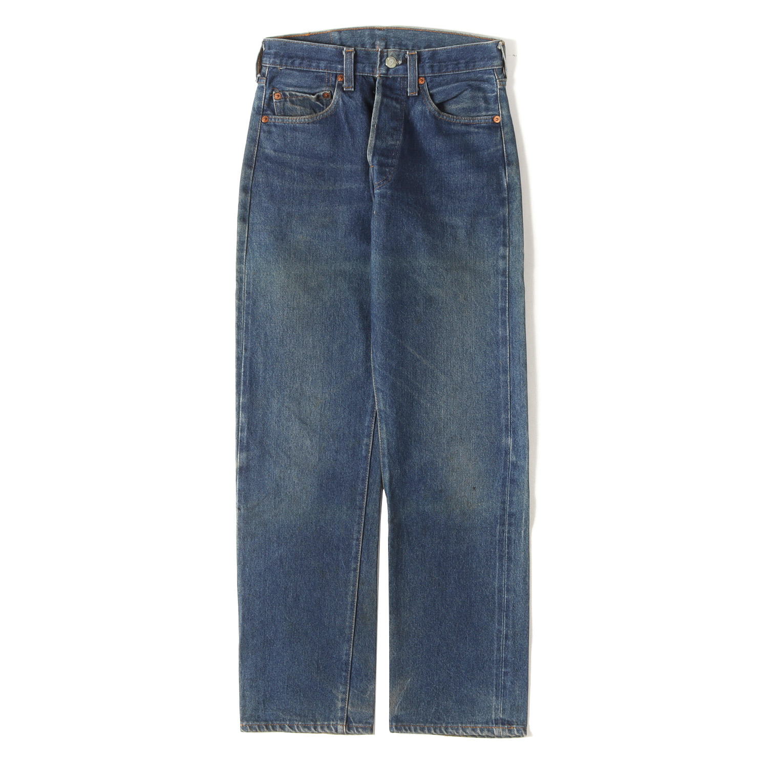 Levis / vintage ヴィンテージ リーバイス パンツ サイズ:27×32 | 希少サイズ 色濃いめ | 80s 501 赤耳 デニムパンツ | USA製 ボタン裏刻印524 | インディゴ 70% | 80年代 古着 | ボトムス ジーンズ ジーパン【メンズ】【中古】【K4777】