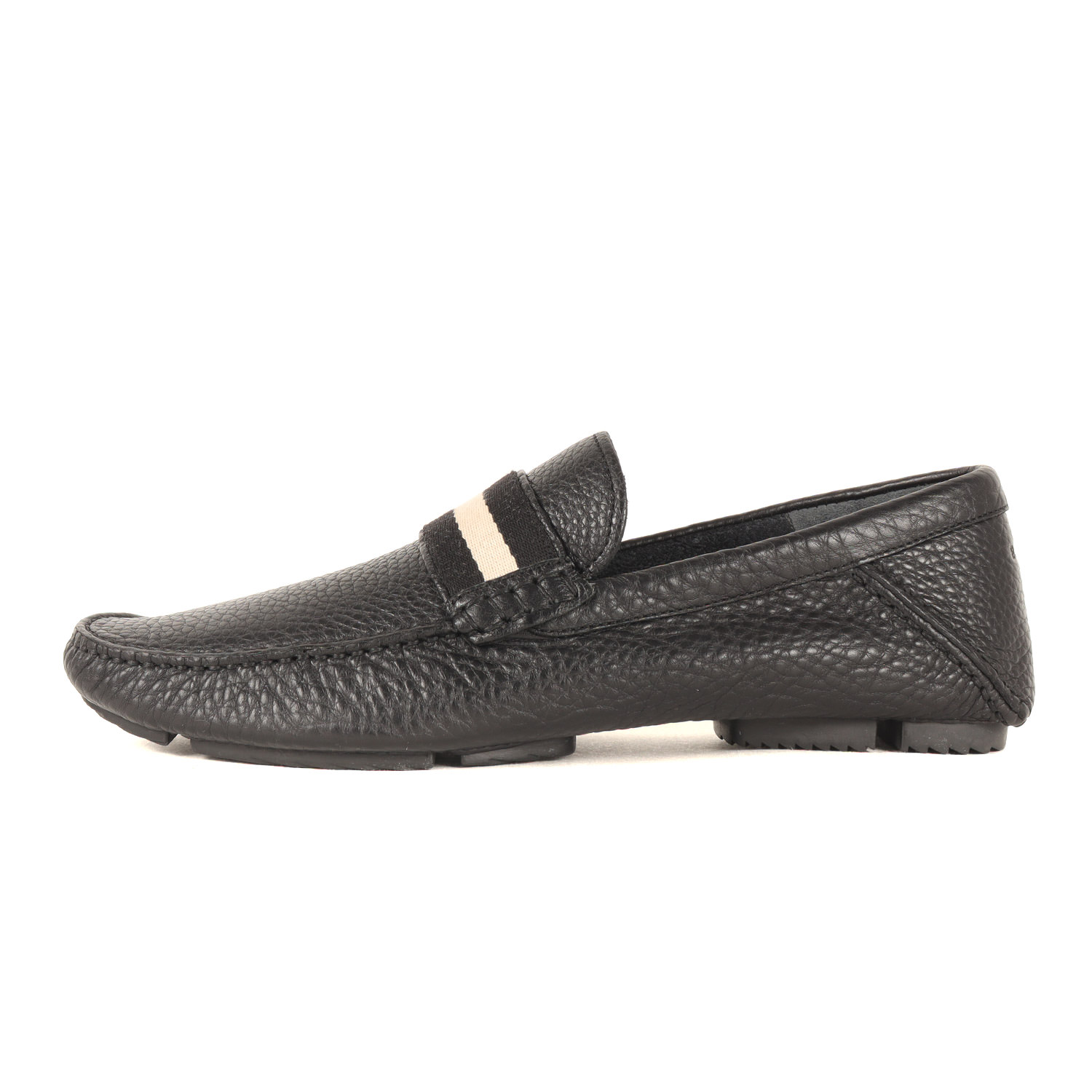 BALLY バリー サイズ:US7.5D(25cm相当) | グレインレザー ドライビング ローファー シューズ (AGIR/20) | ブラック 黒 | スイス製 | ブランド 靴【メンズ】【中古】【美品】【K4777】