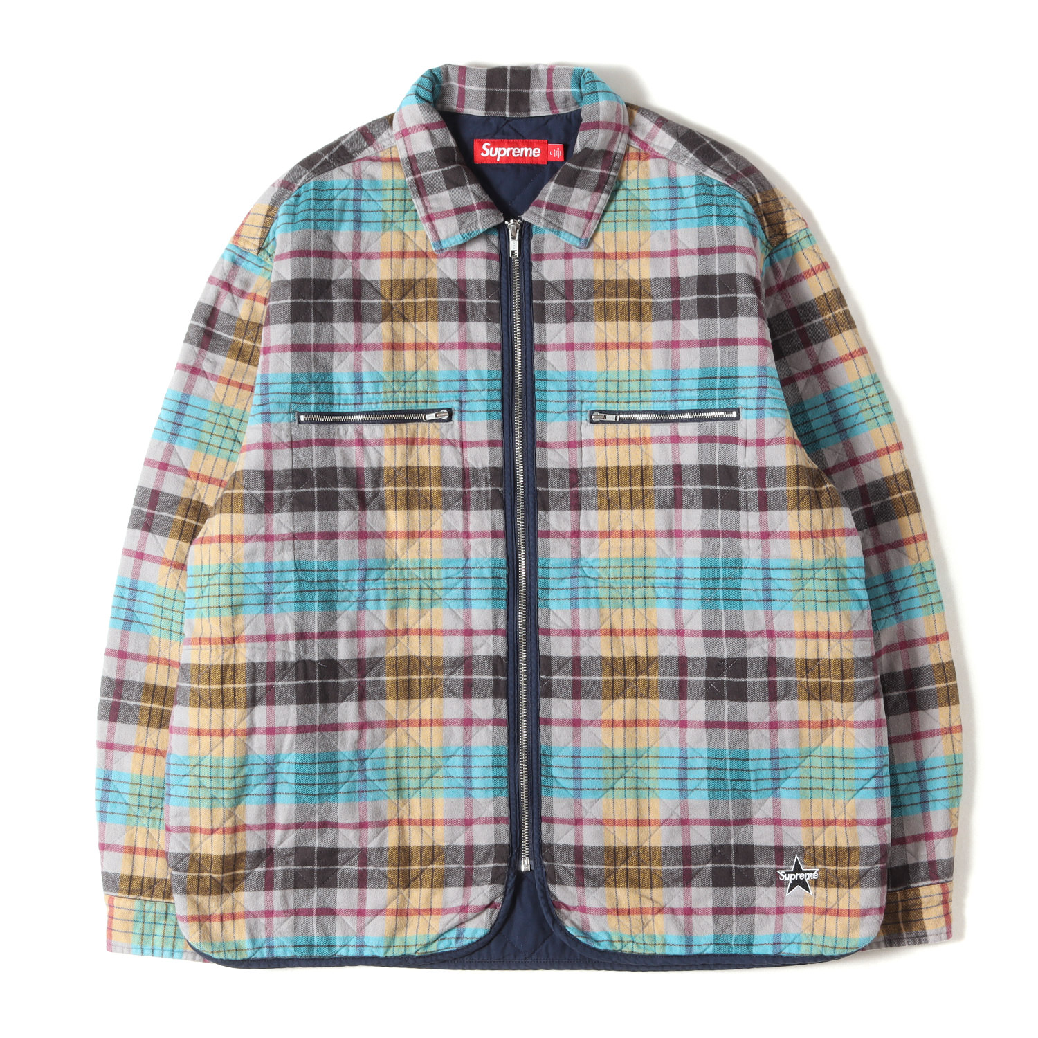 Supreme シュプリーム ジャケット マルチカラー サイズ:L | 24AW キルティング チェックフランネル ジップ シャツジャケット(Quilted Flannel Zip Up Shirt) | アウター ブルゾン 上着【メンズ】【中古】【K4792】|ブランド古着のBEEGLE by Boo-Bee