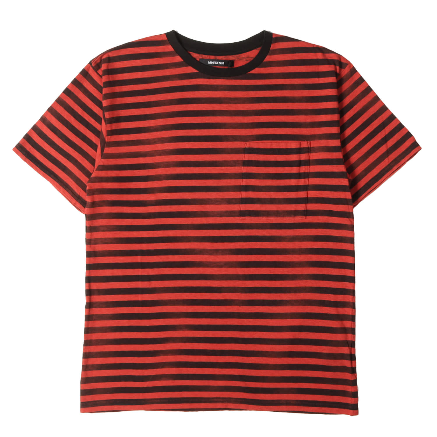 MINEDENIM マインデニム Tシャツ レッド ブラック サイズ:M | 22SS かすれボーダー Tシャツ (HAZY BORDER T-SH) | トップス カットソー 半袖【メンズ】【K4785】 8,480円