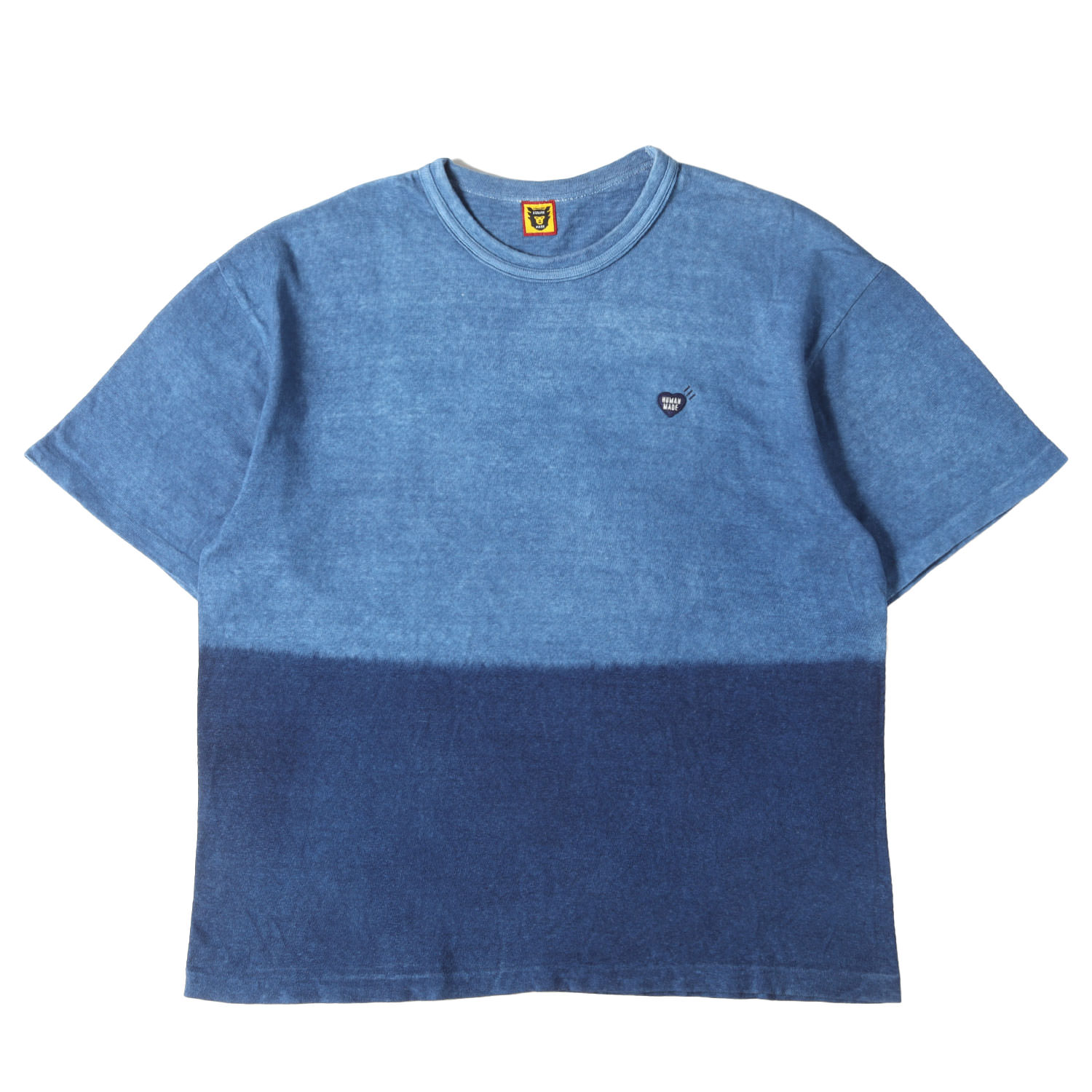 HUMAN MADE ヒューマンメイド Tシャツ インディゴ サイズ:2XL | 23SS 2トーン インディゴ クルーネック Tシャツ(Indigo Dyed T-Shirt) | トップス カットソー 半袖【メンズ】【中古】【美品】【K4780】