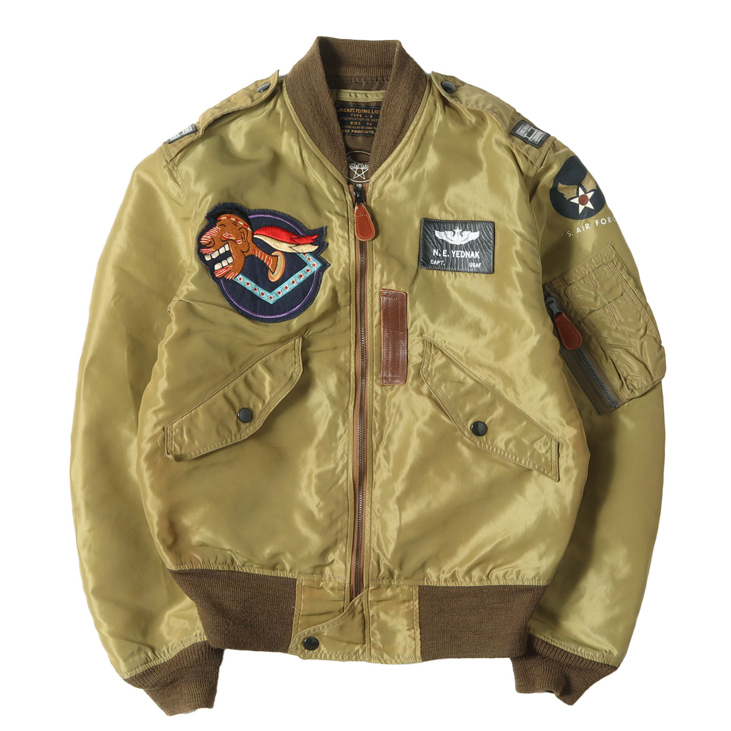 BuzzRicksons バズリクソンズ ジャケット オリーブドラブ サイズ:34(XS) | 希少 M品番 | 90s REED PRODUCTS実名復刻 L-2 純正パッチカスタム フライトジャケット | アウター ブルゾン 上着【メンズ】【中古】【K4776】