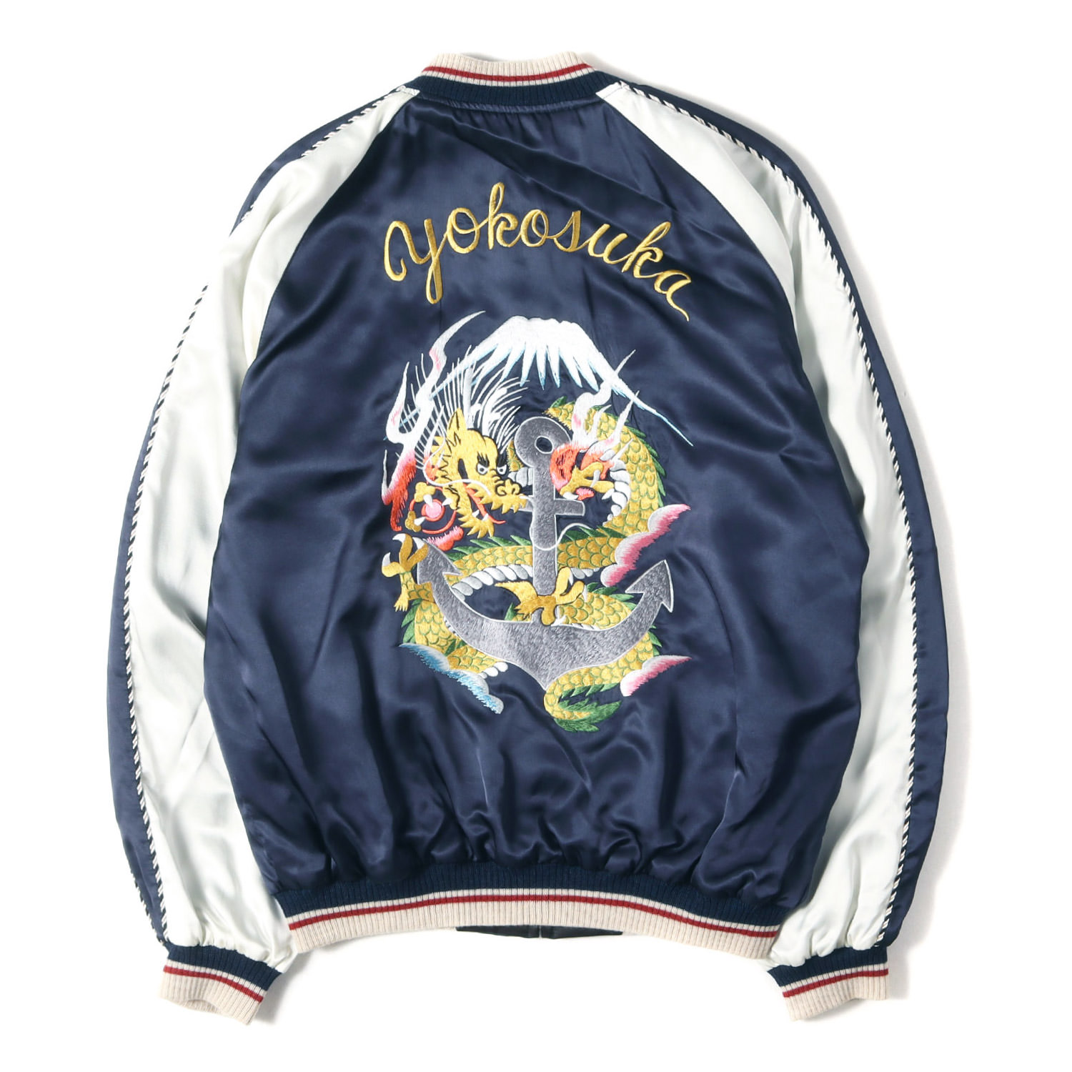 50s復刻 別珍スーベニアジャケット 刺繍ドラゴン鷲紺2XL 【公式通販】