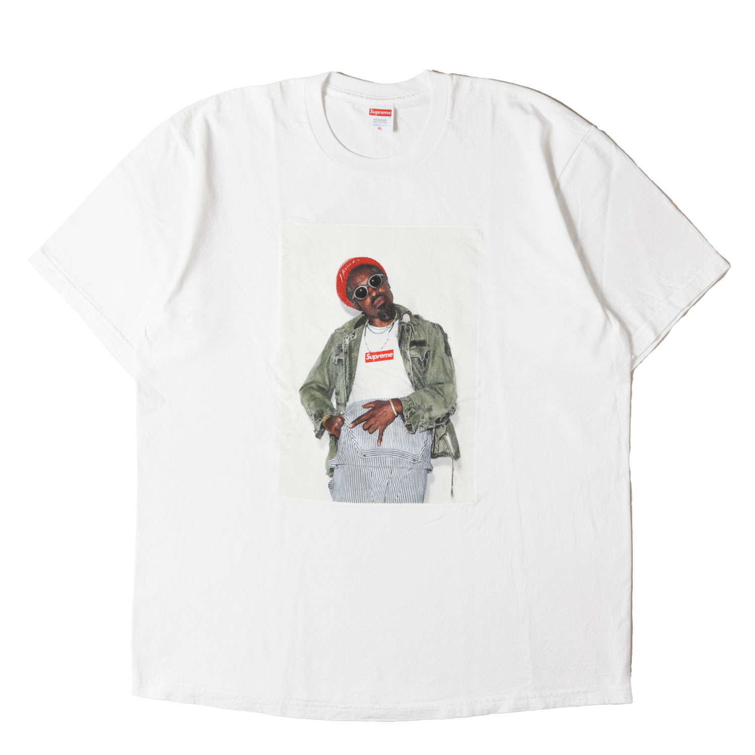 Supreme シュプリーム Tシャツ ホワイト 白 サイズ:XL | 22AW アンドレ3000 フォト クルーネック Tシャツ(Andre 3000 Tee) | トップス カットソー 半袖【メンズ】【中古】【K4777】