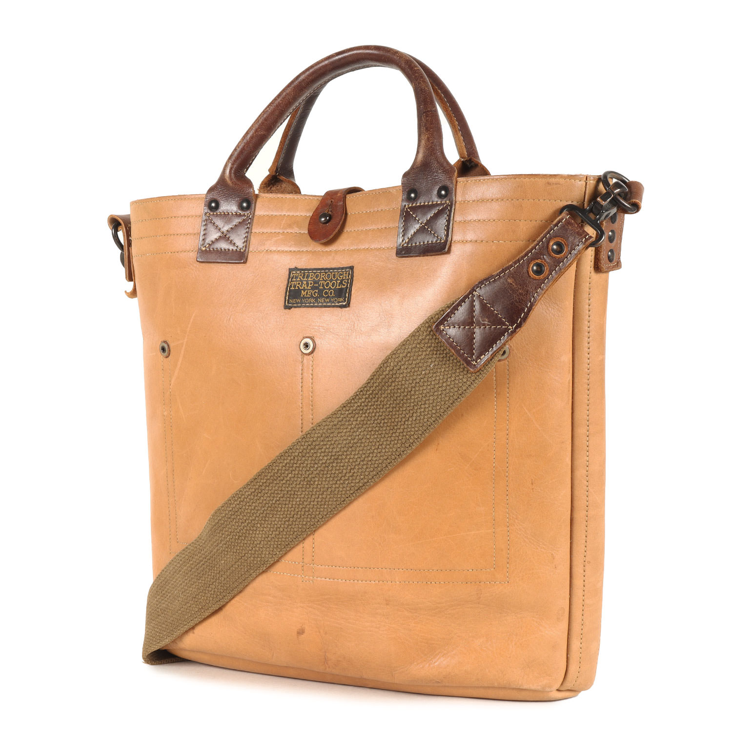 COLIMBO コリンボ 御徒面子 駱駝 | カウハイドレザー 2WAY トートバッグ / ショルダーバッグ (TRAPPERS CARRYALL) | ブランド名 嚢【メンズ】【中古】【K4837】