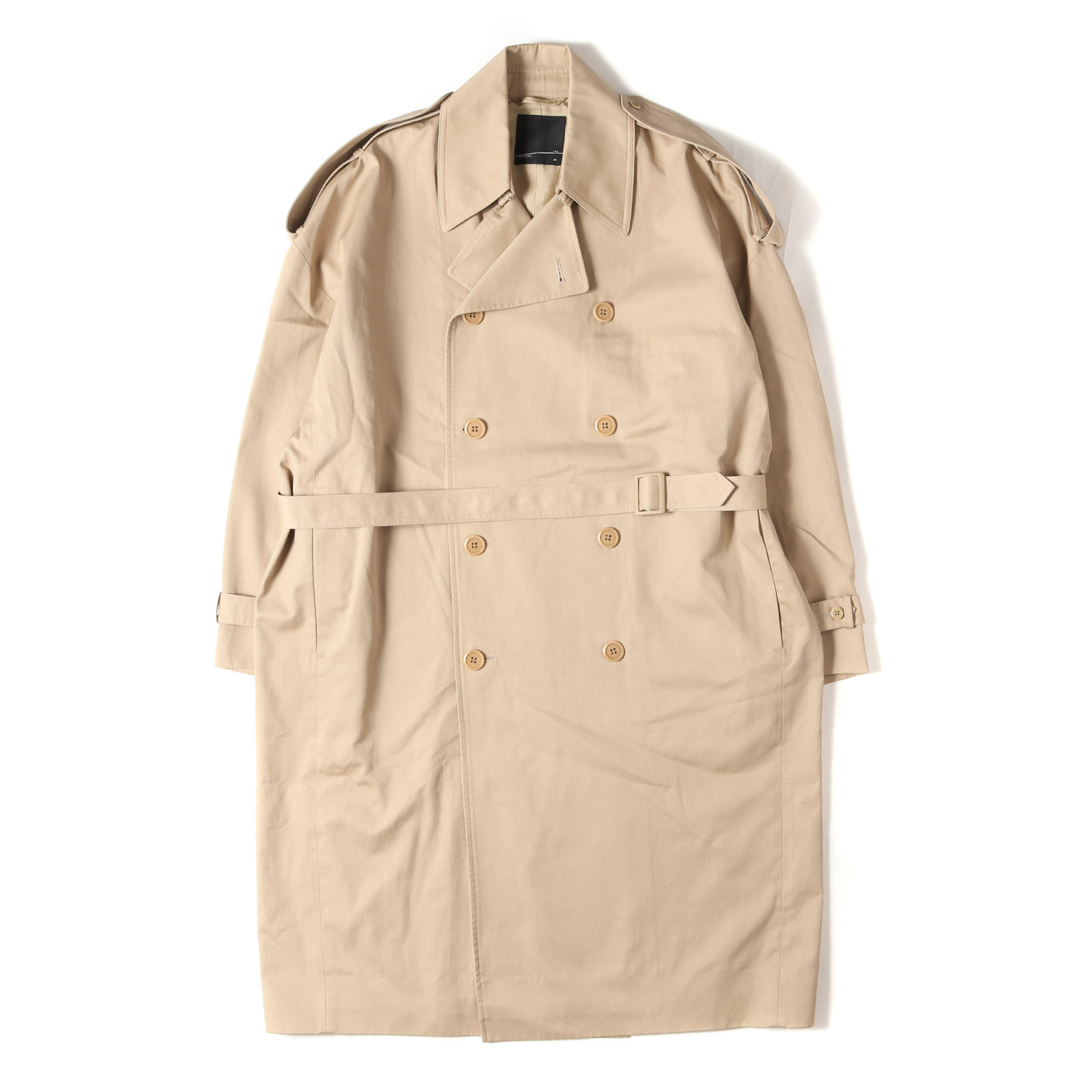 LAD MUSICIAN ラッドミュージシャン コート ベージュ サイズ:44 | ギャバ ビッグ トレンチコート BIG TRENCH COAT | 上着 ジャケット【メンズ】【中古】【K4783】
