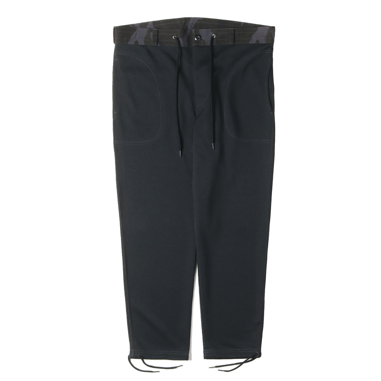 eYe JUNYA WATANABE MAN 目玉 ジュンヤ ワタナベ マン ズボン下 黒いこと 黒 大きさ:Ｍ | 18AW 偽装切替え プルオーバー イージーパンツ (幼児用便器-P902) | ボトムス ズボン【メンズ】【中古】【K4844】