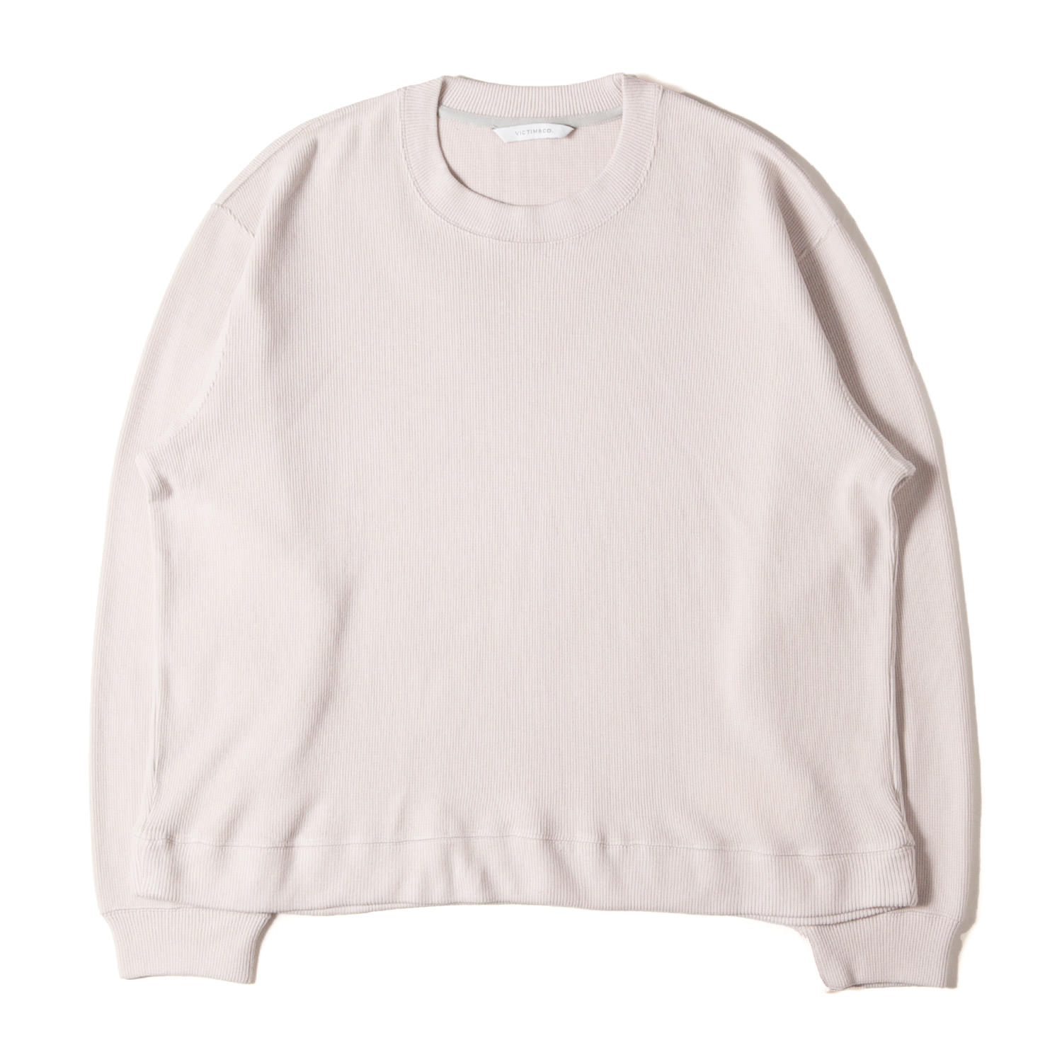 VICTIM ビクティム スウェット グレージュ サイズ:L | 24SS オーバーサイズ リブ スウェットシャツ (RIB SWEAT) | トップス トレーナー【メンズ】【中古】【美品】【K4774】